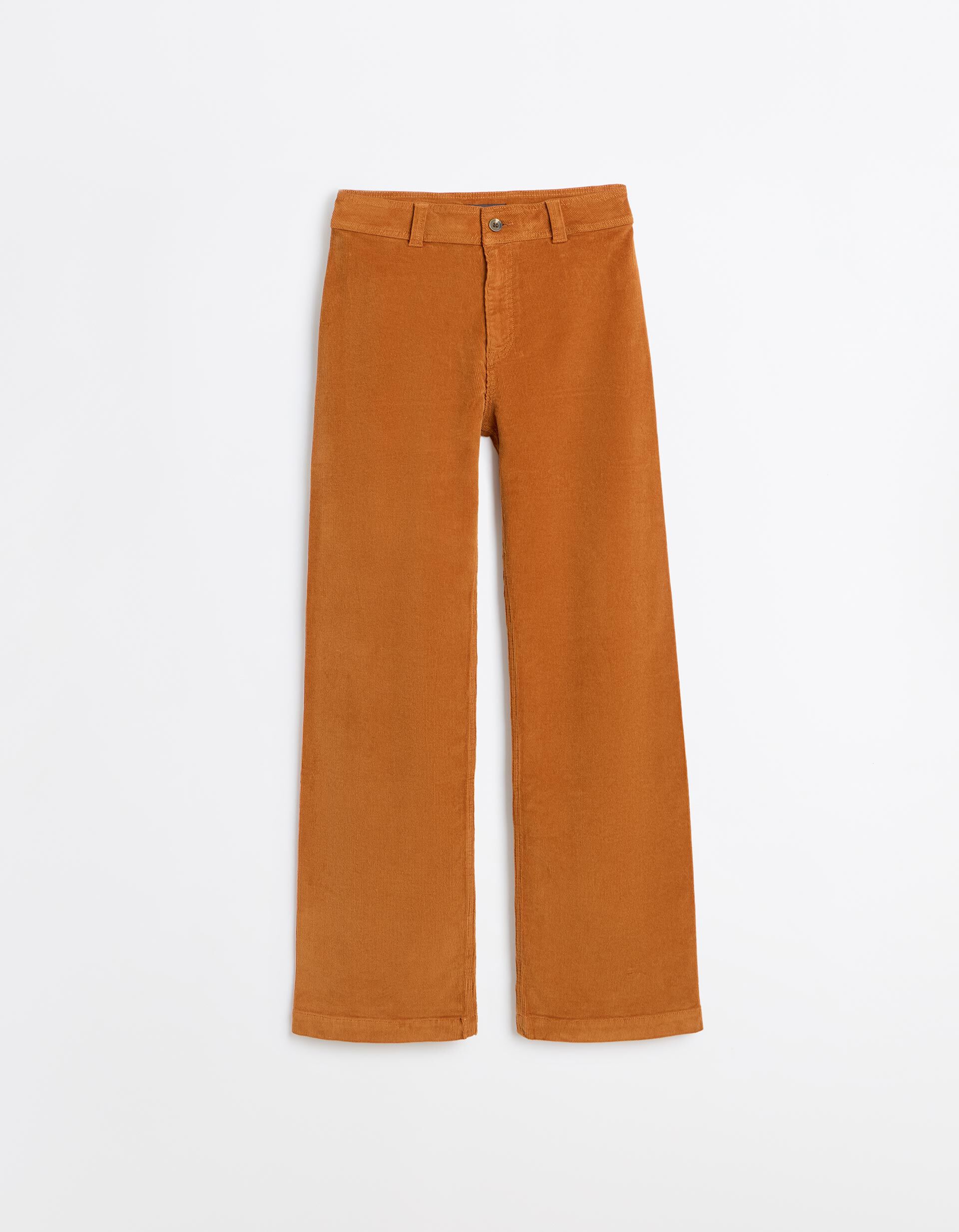 Comprar Online Cal&ccedil;as de Bombazina Wide Leg, Mulher, Castanho Claro