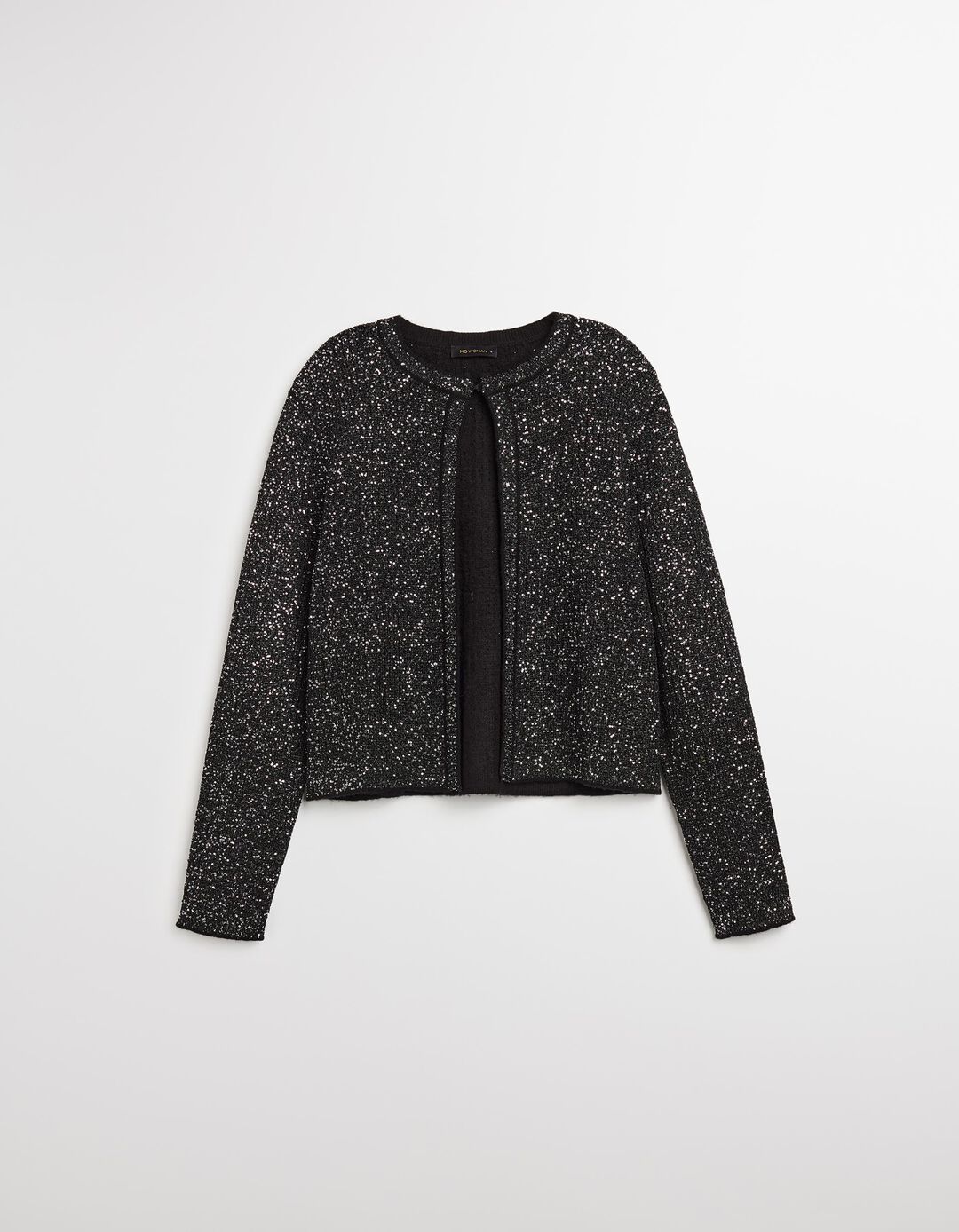 Casaco com Lantejoulas, Mulher, Preto