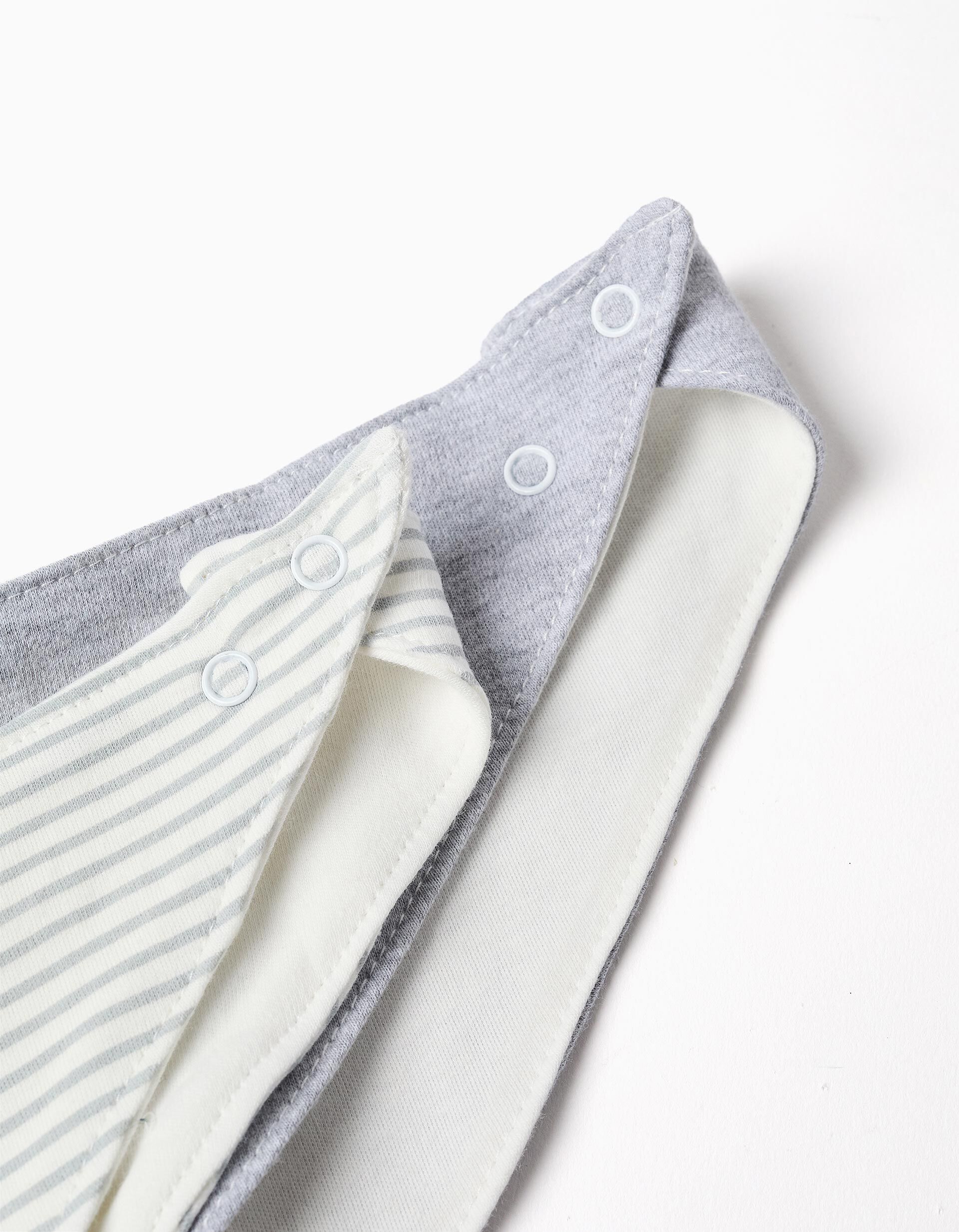 Comprar Online Pack De 2 Bandanas Para Rec&eacute;m-Nascido e Beb&eacute; ZY Baby, Branco/Cinza