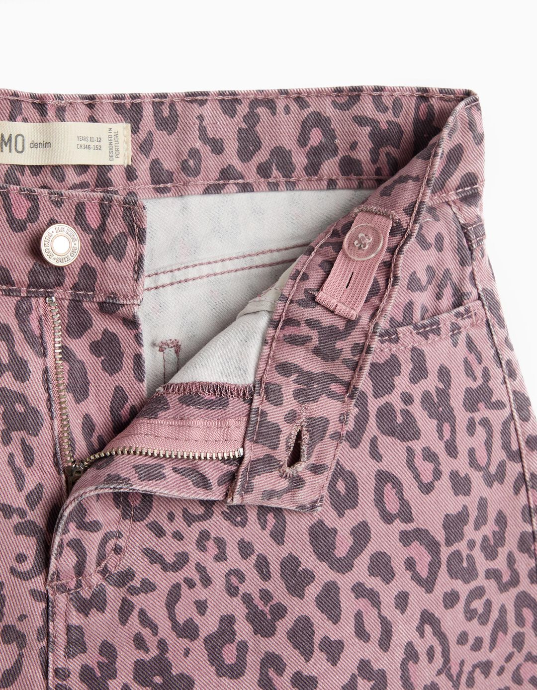 Cal&ccedil;as Wide Leg Animal Print, Menina, Malva
