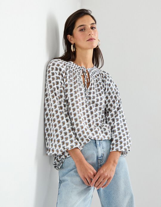 Comprar Online Blusa Viscose, Mulher, Branco