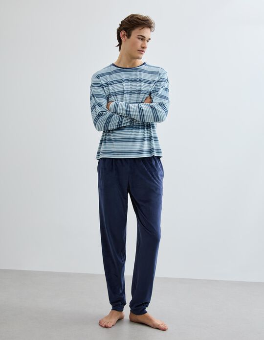 Comprar Online Pijama Aveludado, Homem, Azul Claro