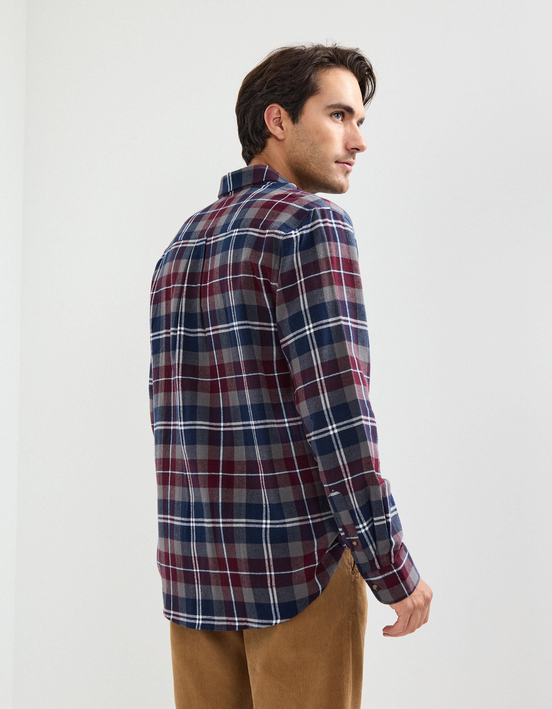 Comprar Online Camisa de Xadrez, Homem, Azul Escuro