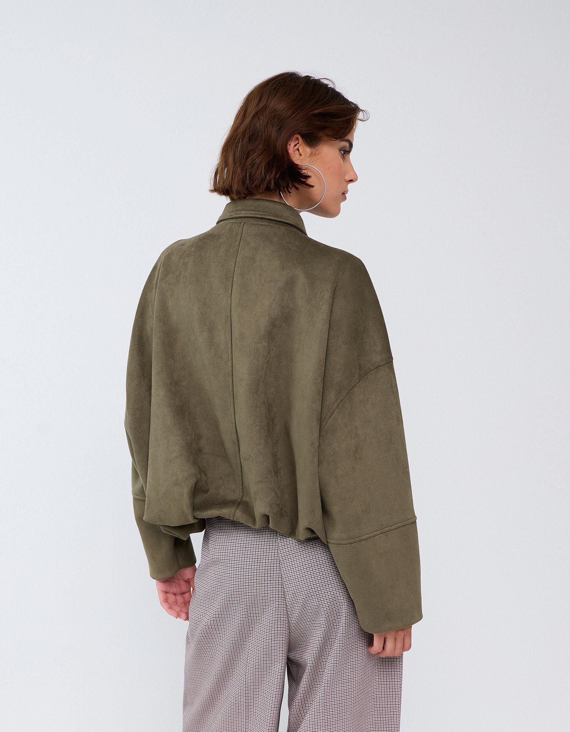Comprar Online Casaco Efeito Camur&ccedil;a, Mulher, Verde