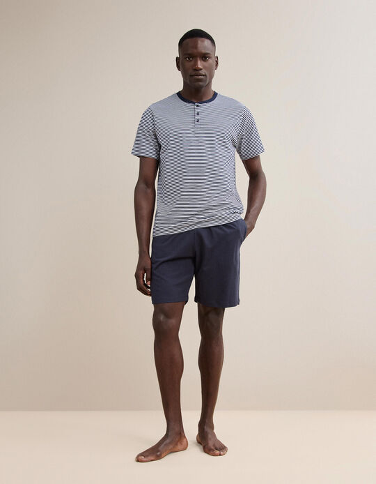 Comprar Online Pijama Jersey, Homem, Azul Escuro