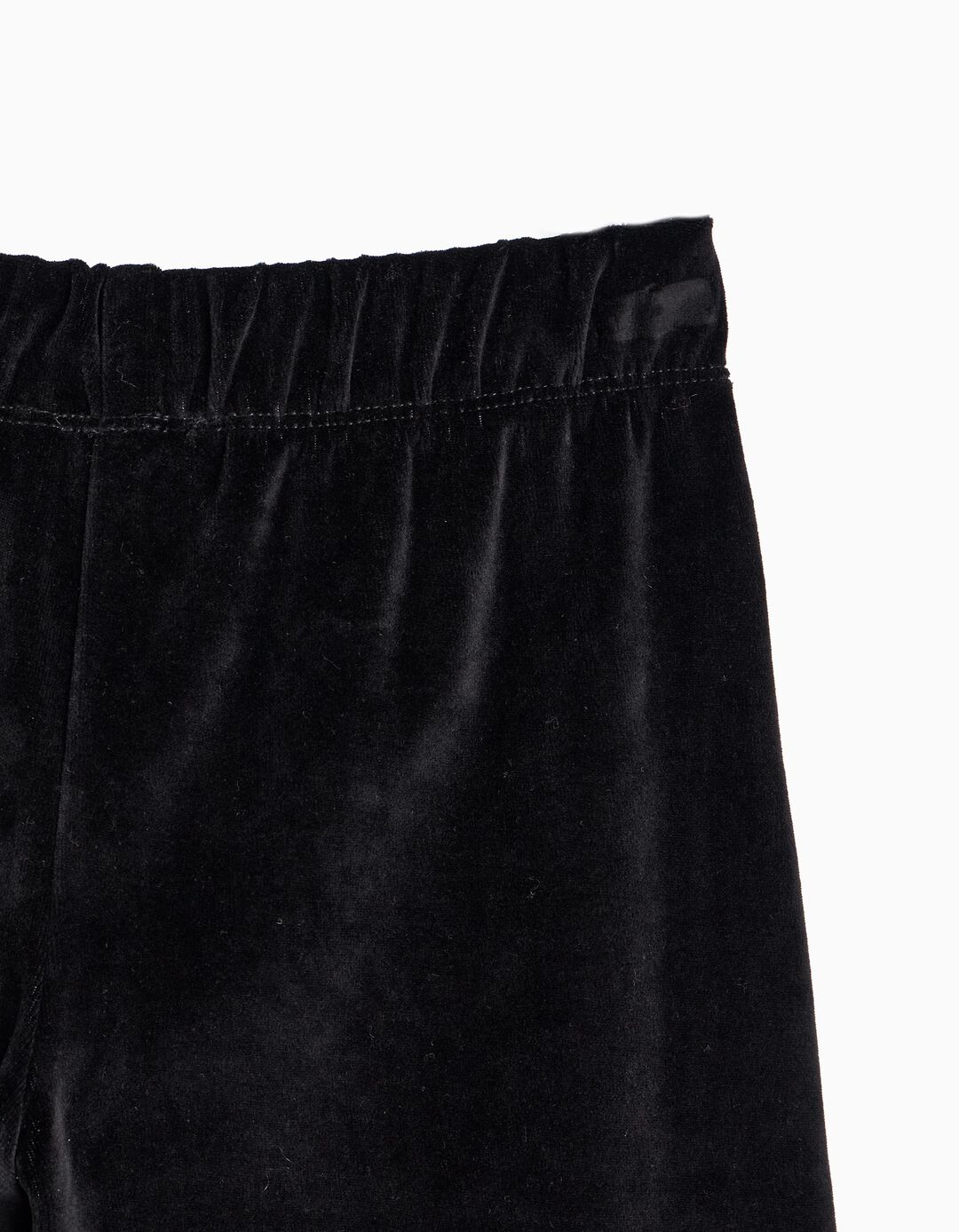 Cal&ccedil;as De Veludo Wide Leg, Menina, Preto