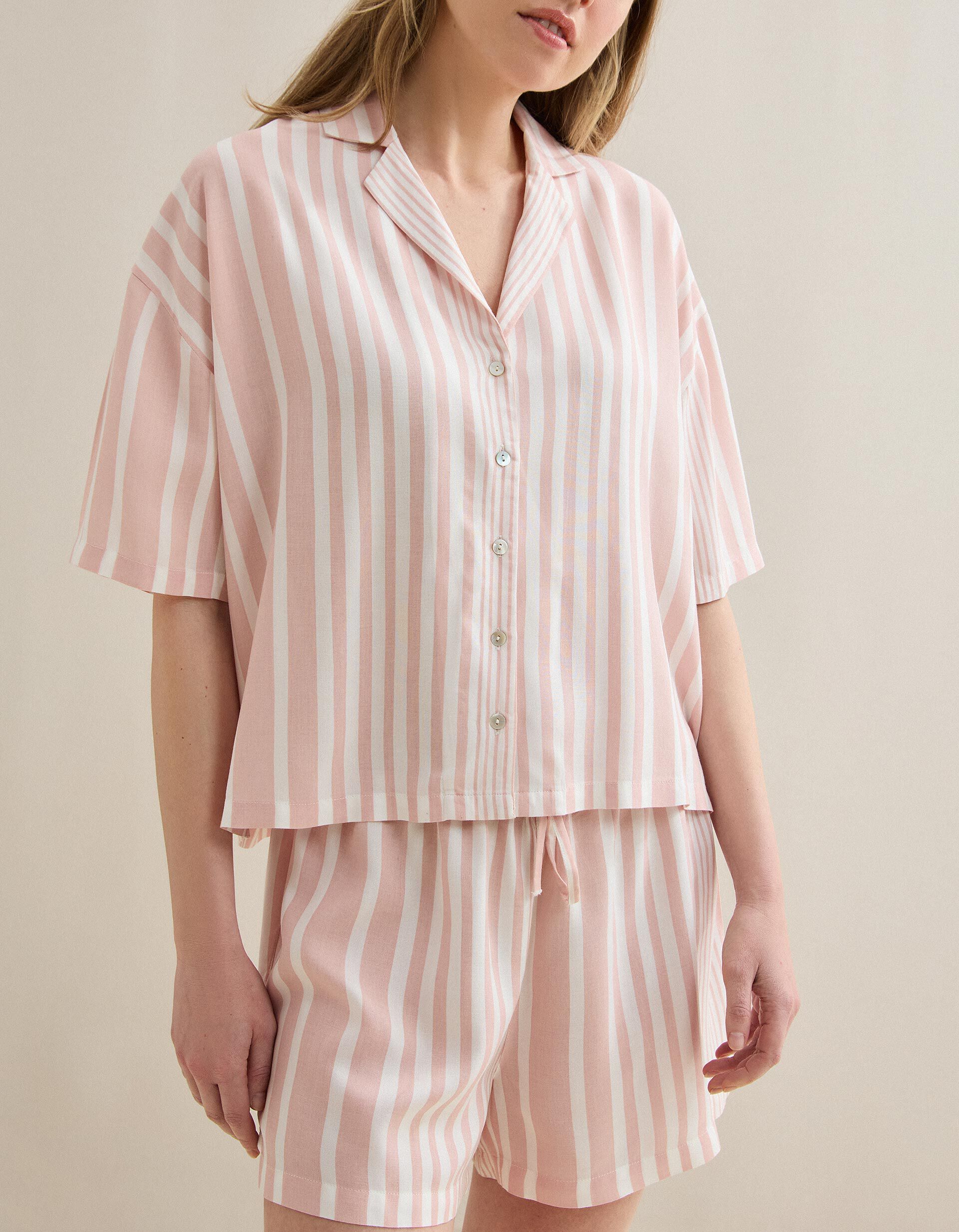 Comprar Online Pijama Riscas, Mulher, Rosa Claro