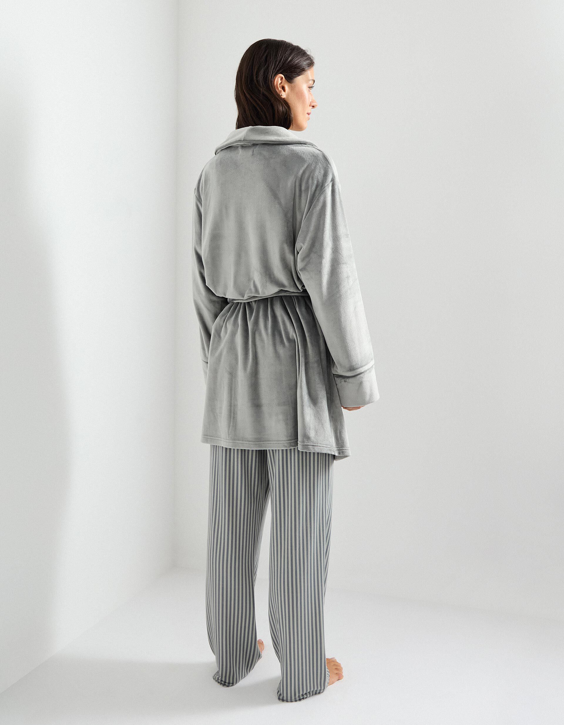 Comprar Online Robe em Veludo, Mulher, Cinzento Escuro