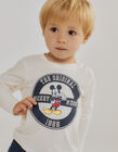 T-shirt de Algodão para Bebé Menino 'Mickey', Branco