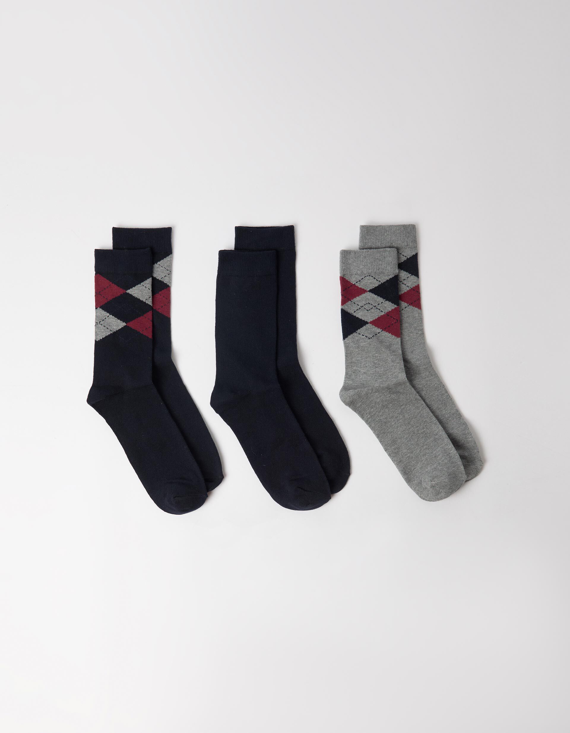 Comprar Online Pack 3 Pares De Meias, Homem, Azul