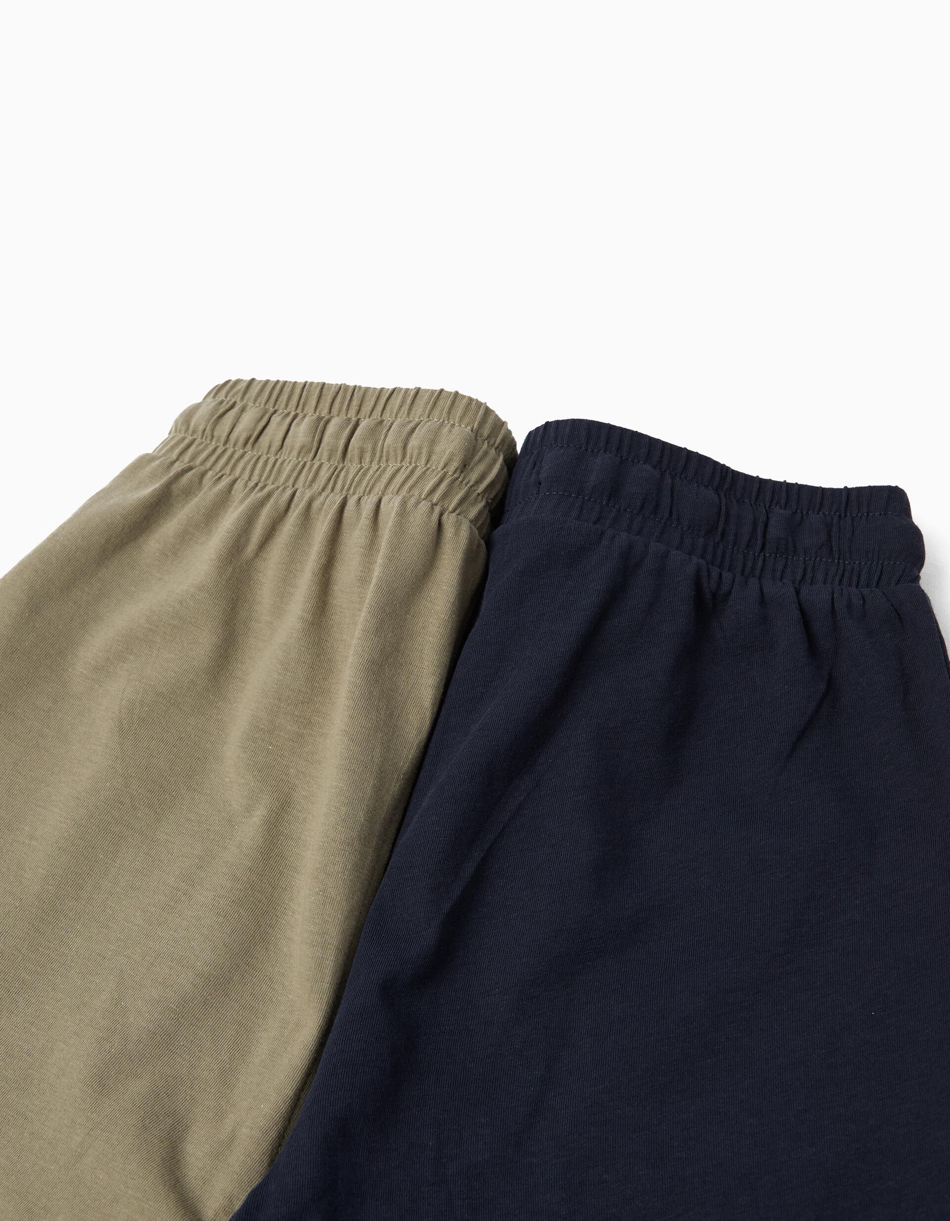 Comprar Online Pack 2 Cal&ccedil;&otilde;es Jersey, Menino, Azul Escuro