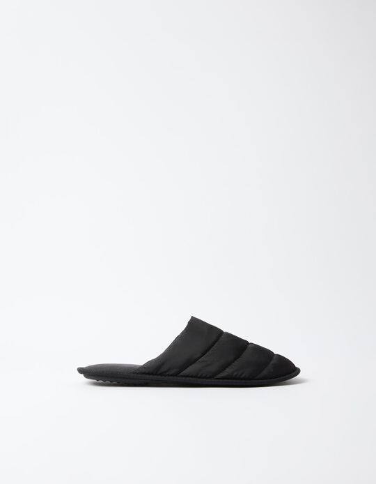 Comprar Online Chinelos De Quarto Acolchoados, Homem, Preto