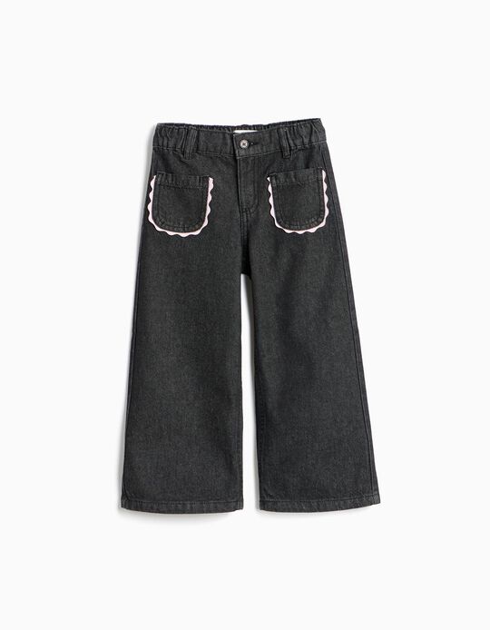 Comprar Online Cal&ccedil;as De Ganga 'Wide Leg', Menina, Preto