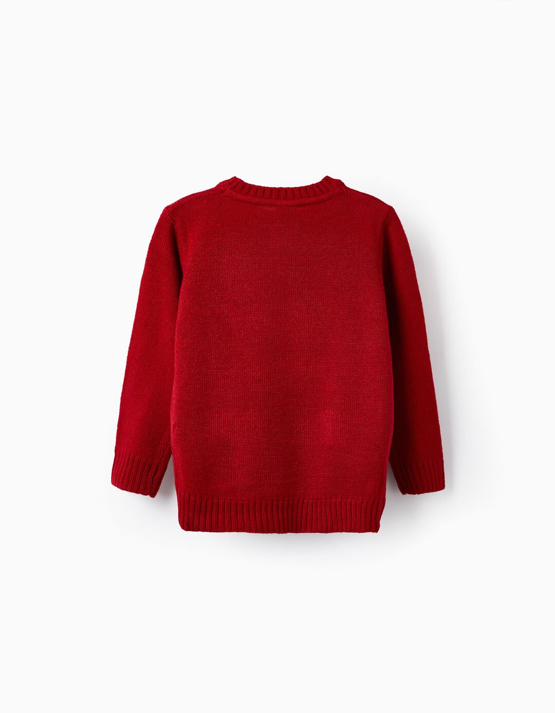 Knitted Sweatshirt for Children 'Reindeer- Christmas', Red