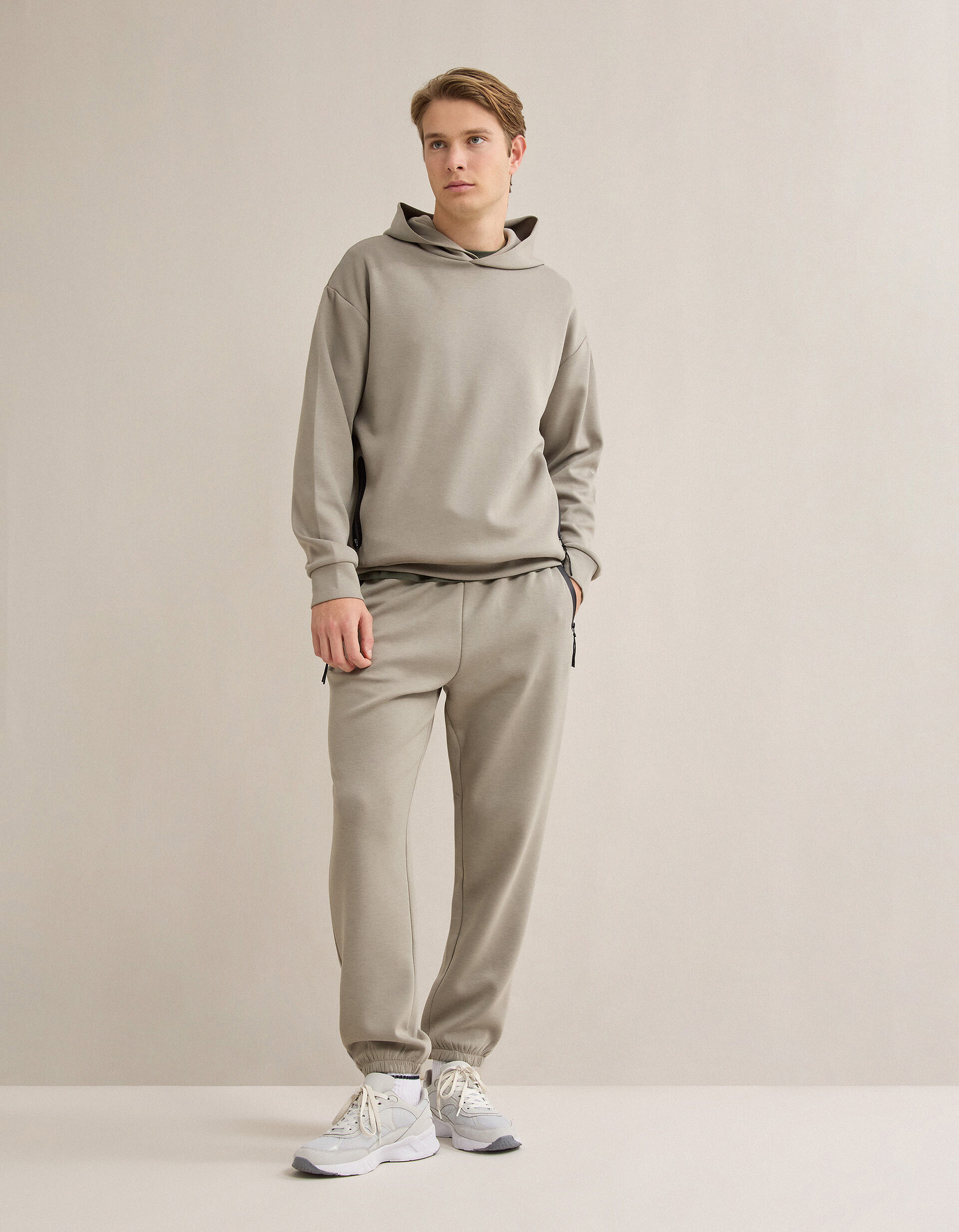 Comprar Online Sweatshirt com Capuz, Homem, Bege