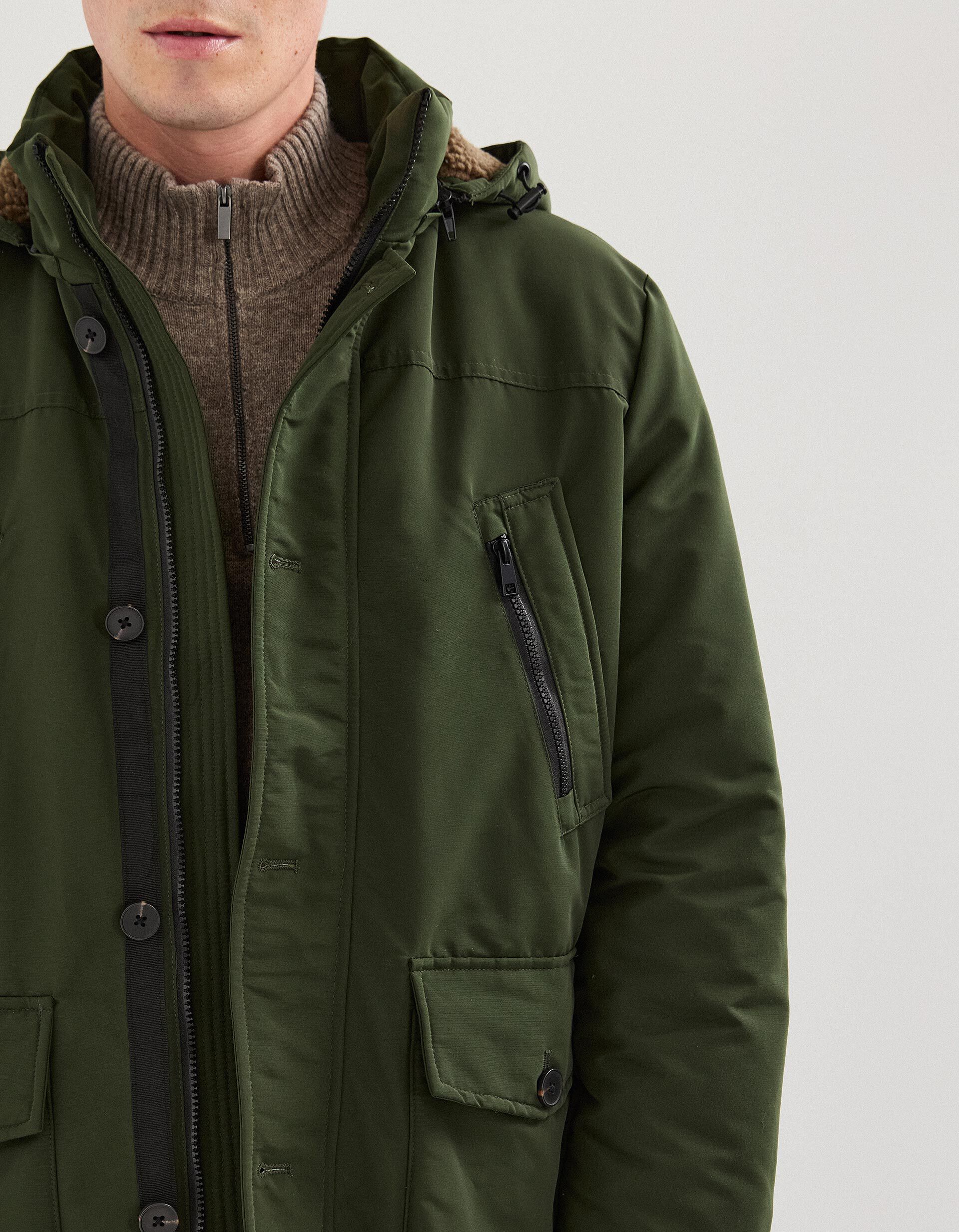 Comprar Online Parka com Capuz, Homem, Verde Escuro