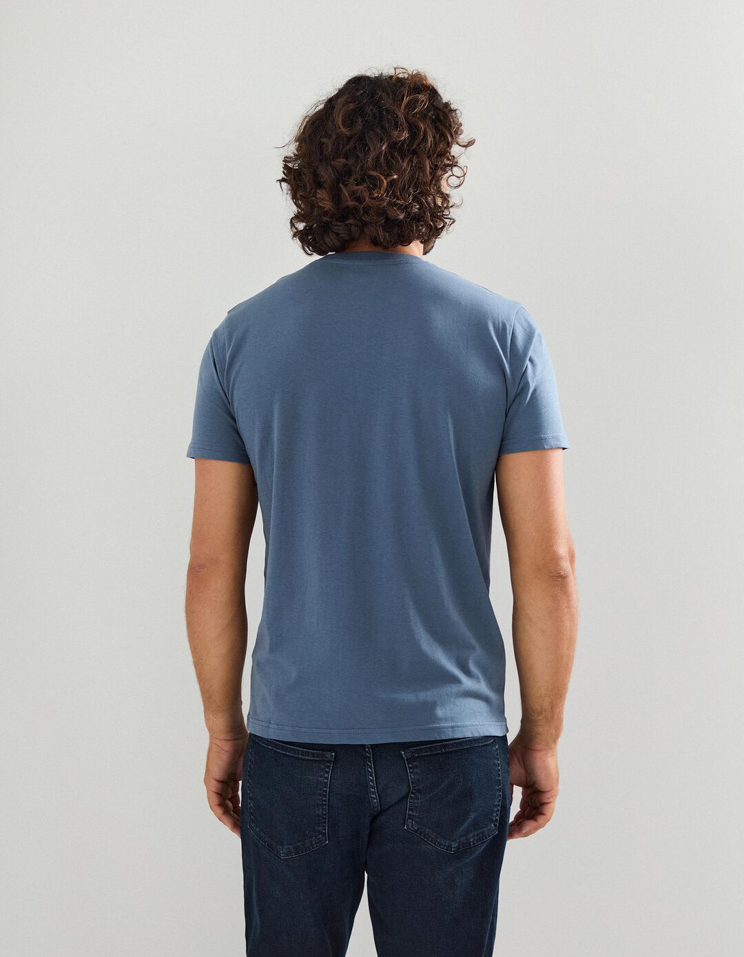 T-shirt Print, Homem, Azul