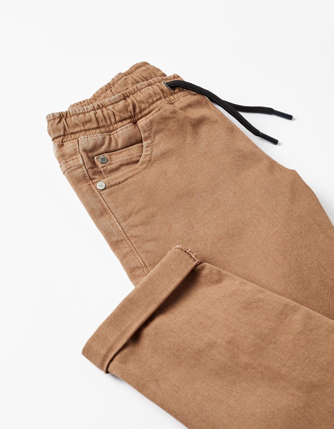 Slim Fit Sports Trousers for Boys, Beige