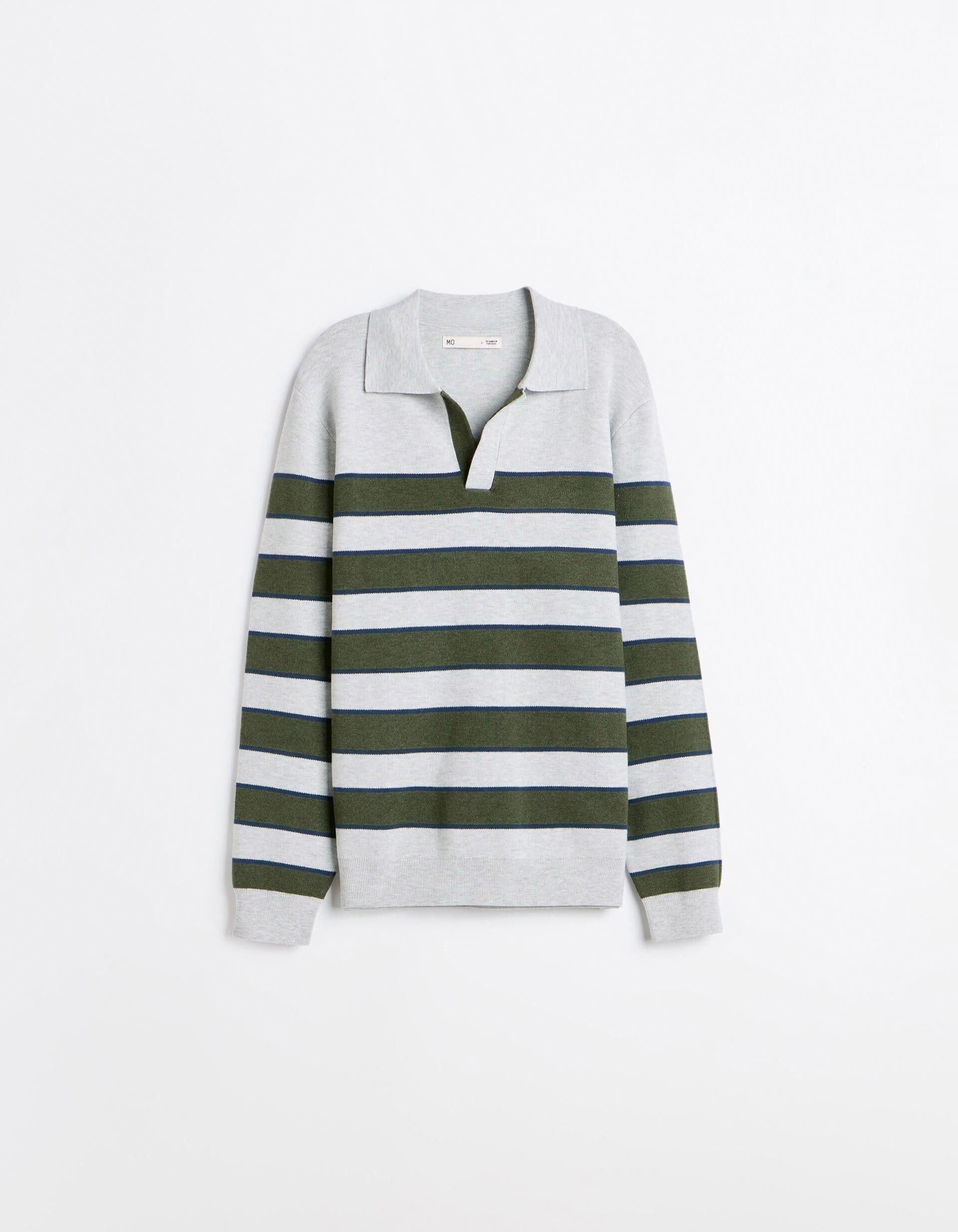 Comprar Online Camisola Com Gola Polo, Homem, Cinzento Claro