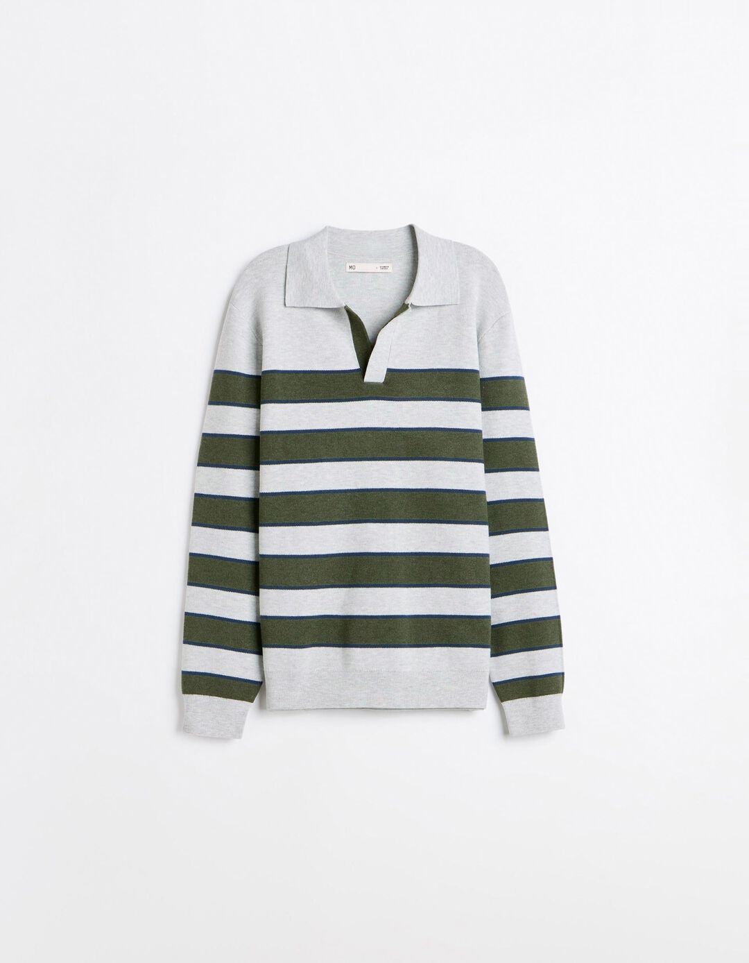 Camisola Com Gola Polo, Homem, Cinzento Claro