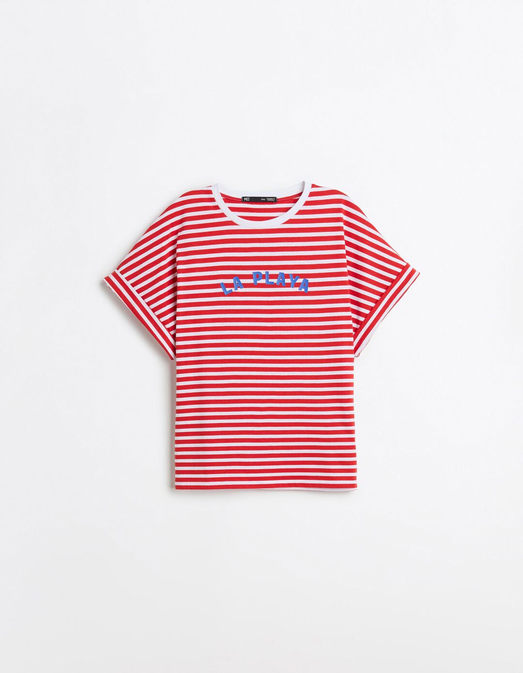 T-shirt Riscas, Mulher, Branco