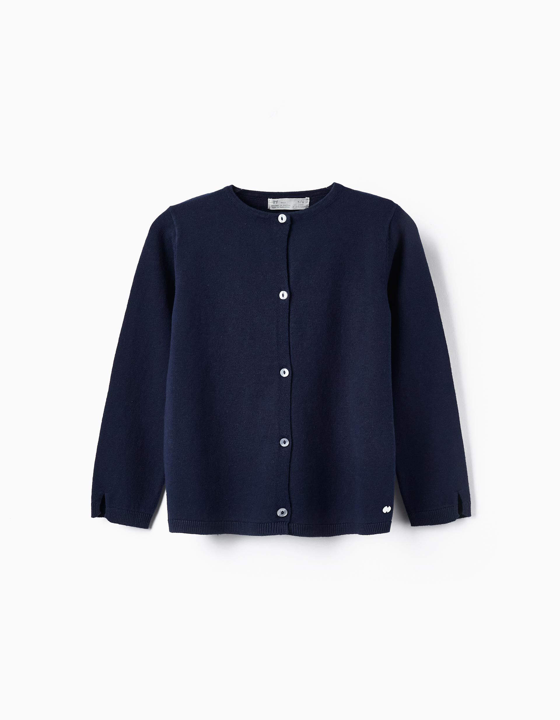 Cardigan in Cotton for Girls, Dark Blue | MO Online