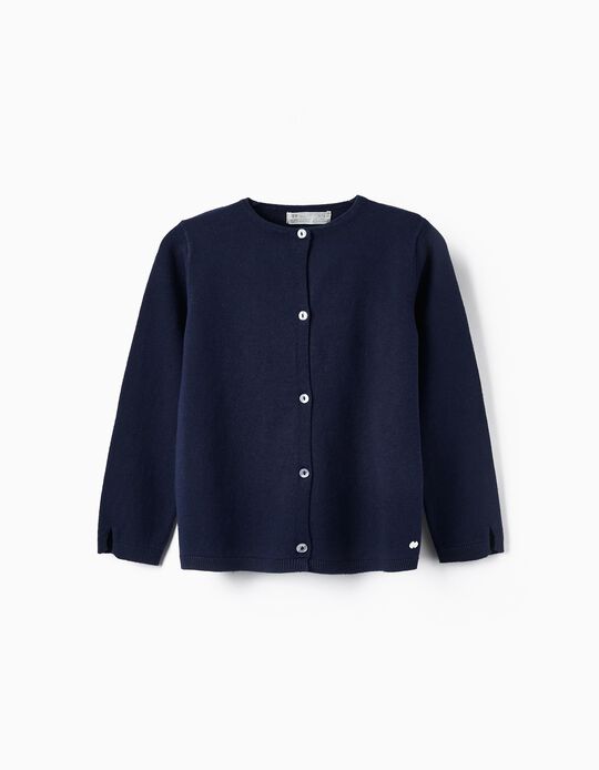 Comprar Online Cardigan in Cotton for Girls, Dark Blue