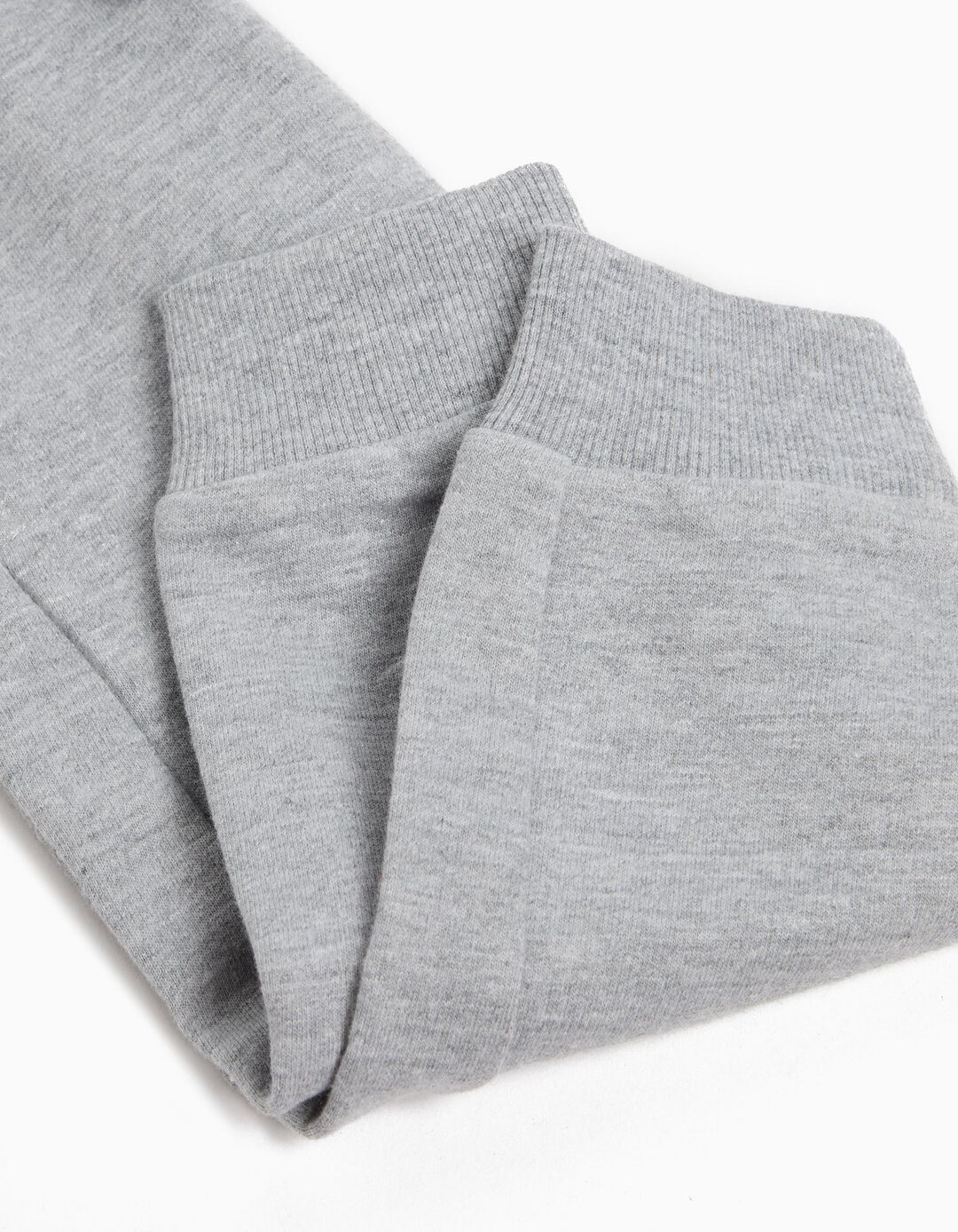 Cal&ccedil;as de Felpa, Menino, Cinzento Claro