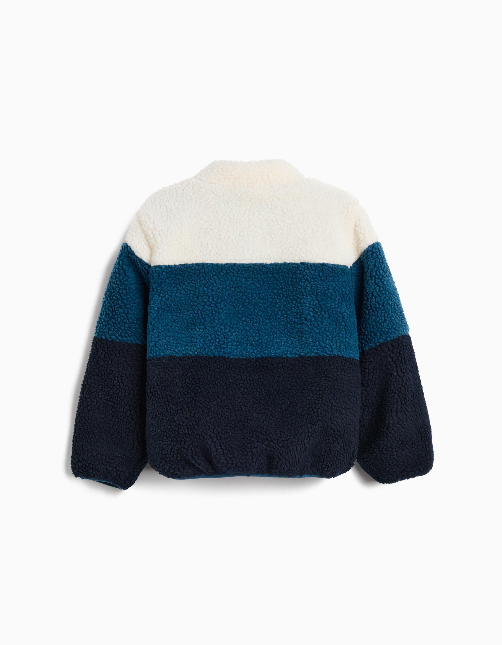 Comprar Online Casaco de Sherpa, Menino, Azul Escuro