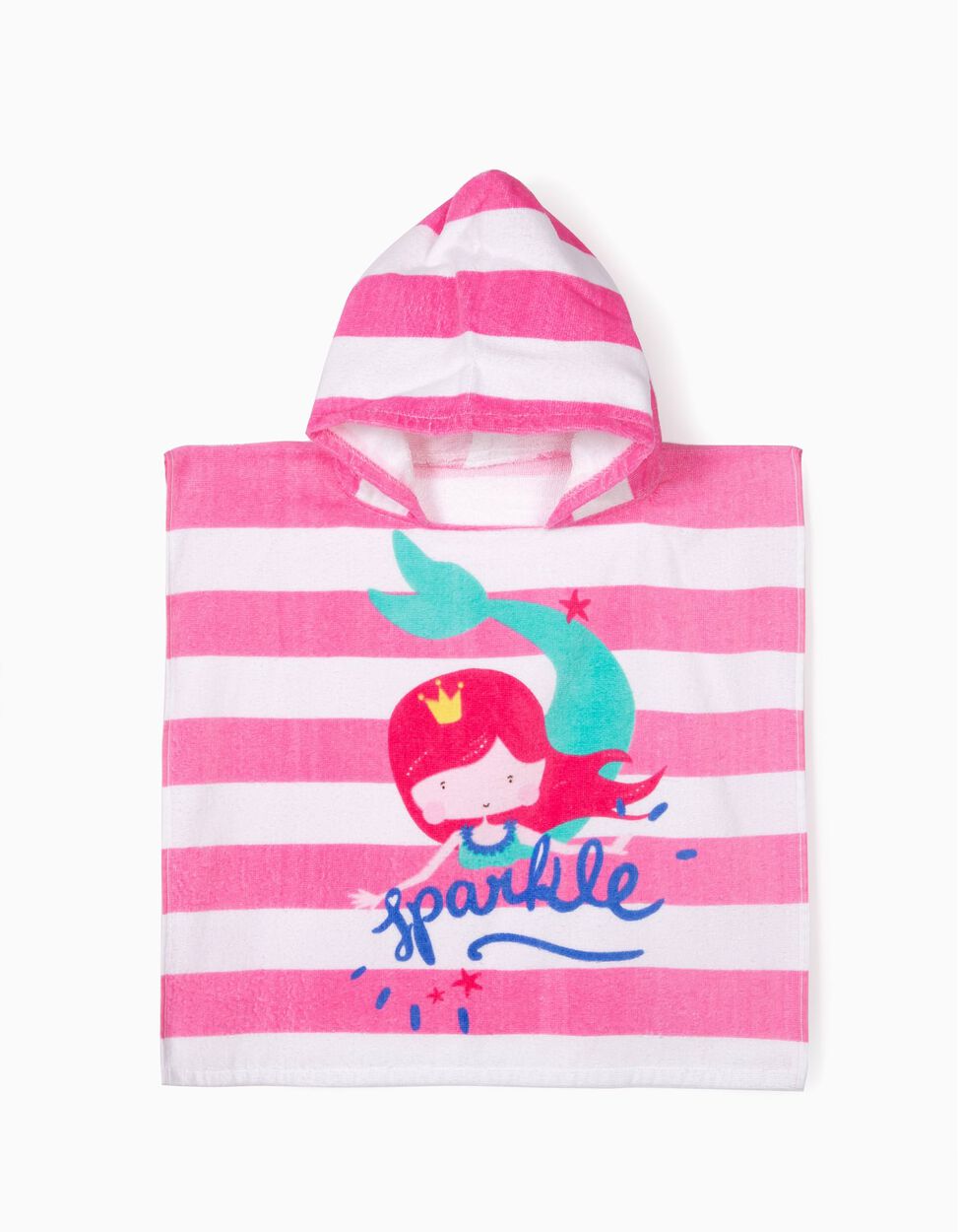 Poncho De Praia Para Bebe Menina Mermaid Rosa E Branco Mo Online Poncho De Praia Para Bebe Menina Mermaid Rosa E Branco Mo Online
