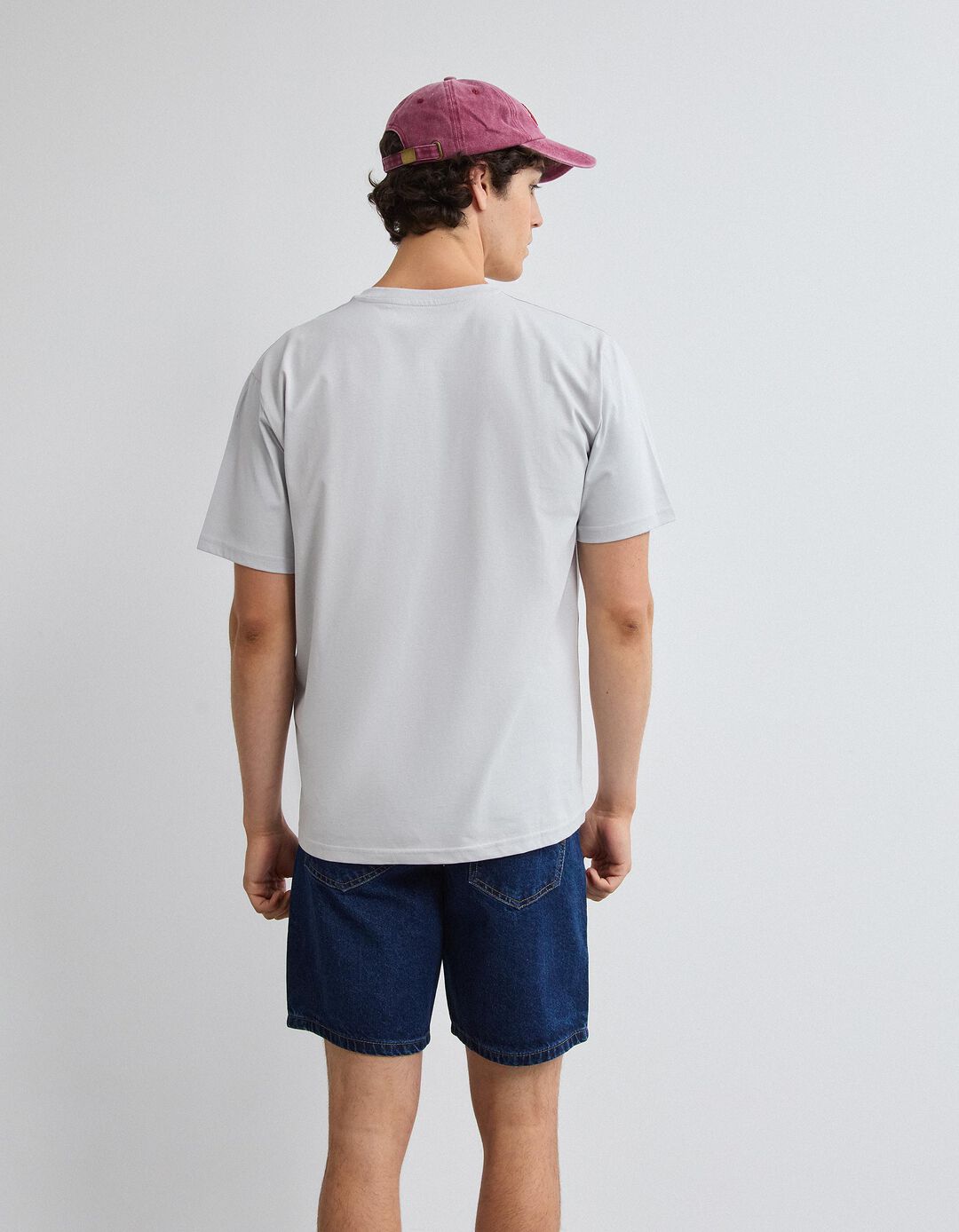 T-shirt Jersey Estampada, Homem, Azul