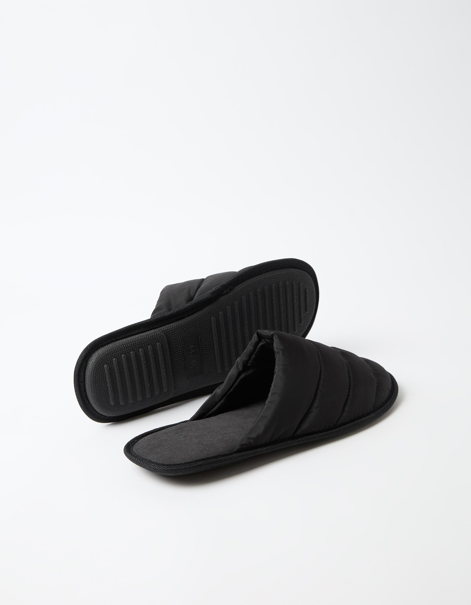 Comprar Online Chinelos De Quarto Acolchoados, Homem, Preto