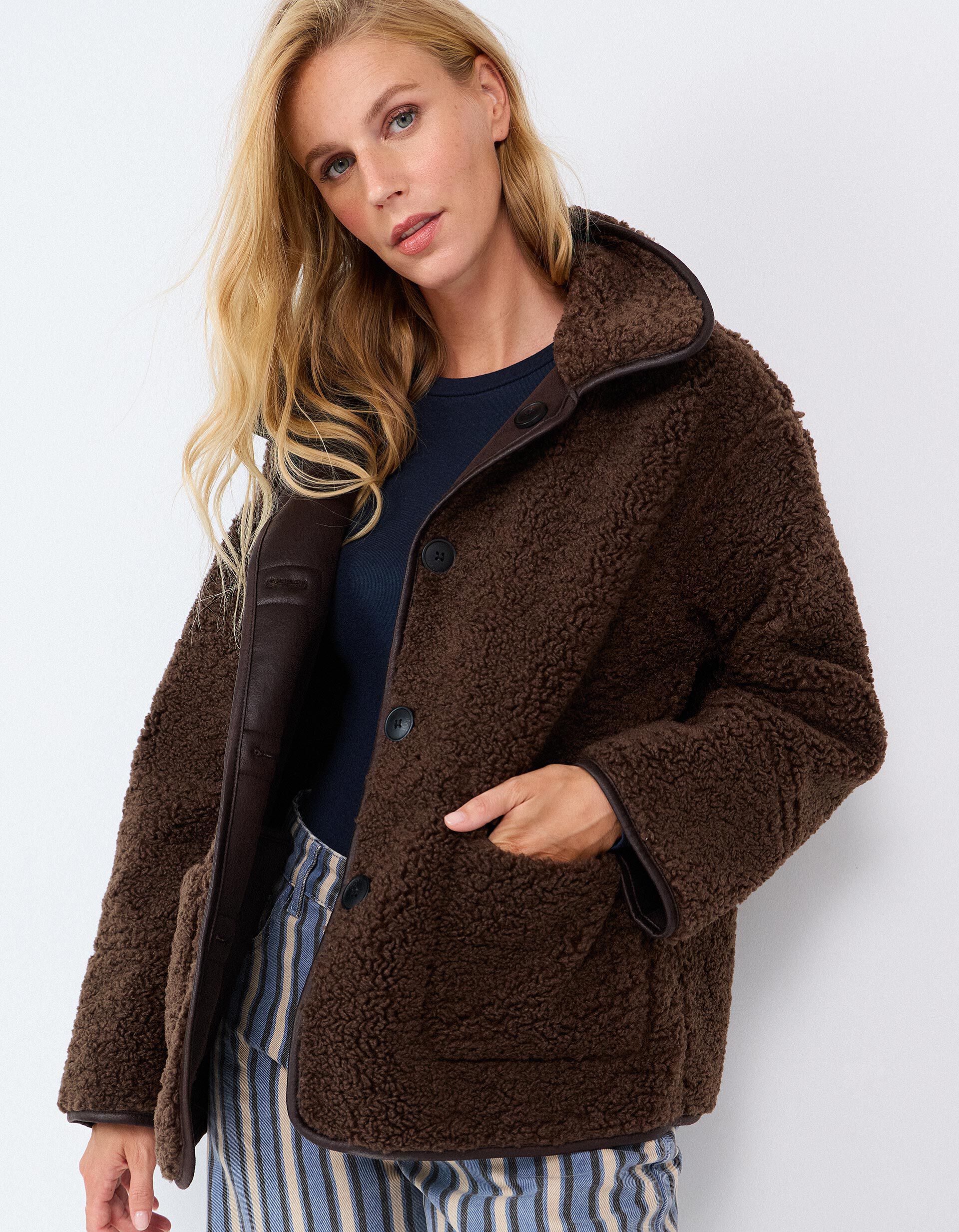 Comprar Online Casaco Revers&iacute;vel, Mulher, Castanho