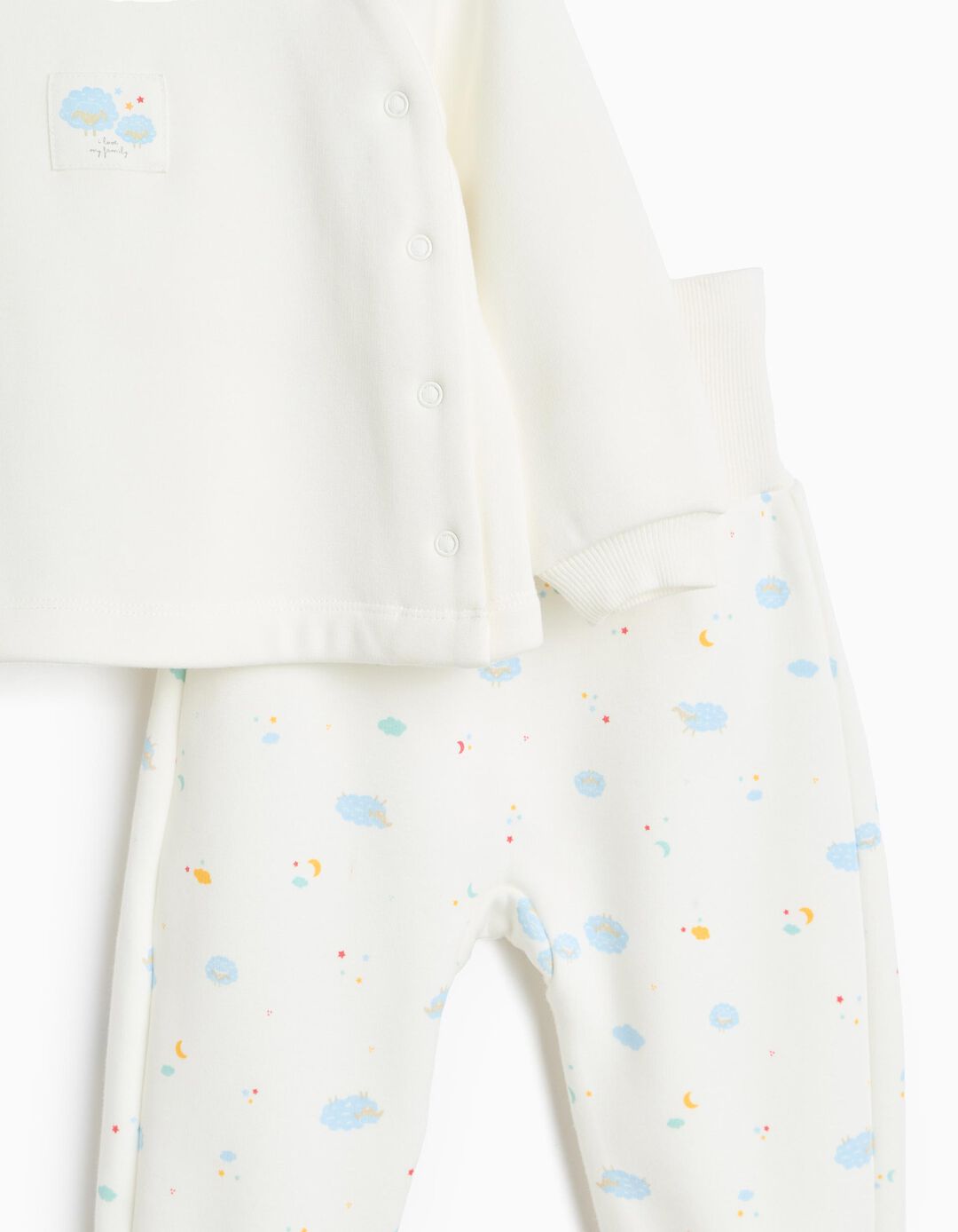 Pijama De Felpa Cardada, Menino, Bege Claro