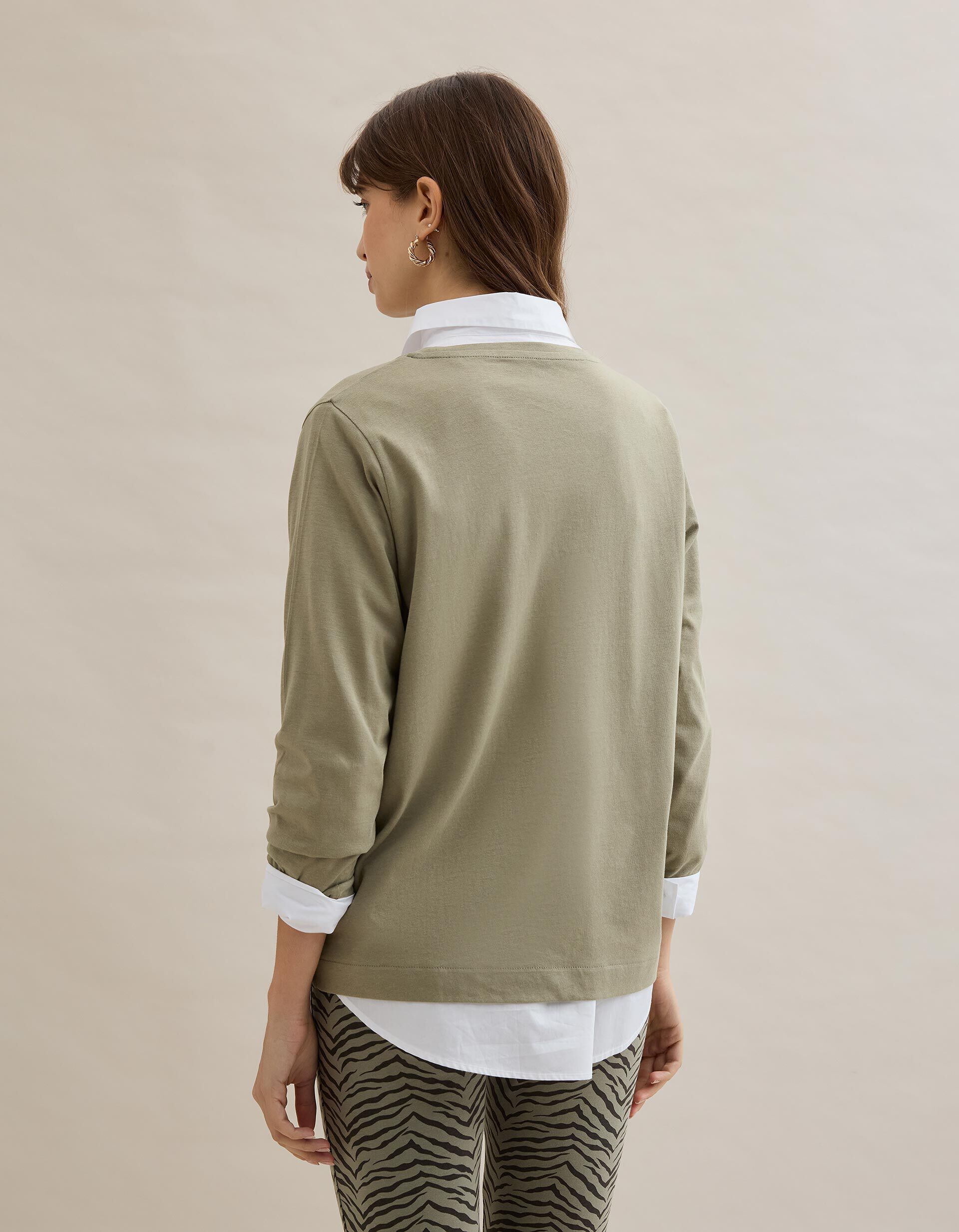 Comprar Online T-shirt Manga Comprida, Mulher, Verde