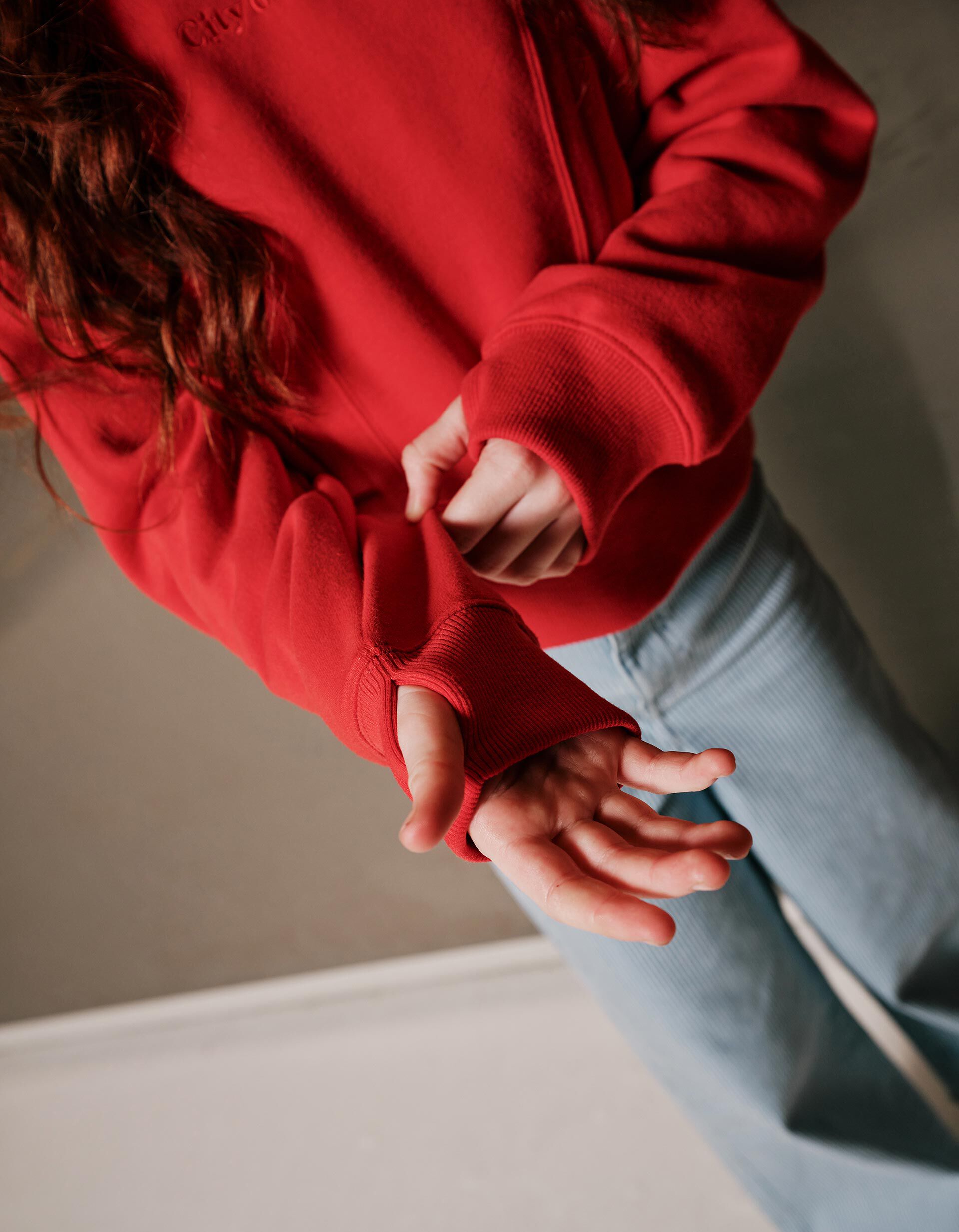 Comprar Online Sweatshirt com Capuz, Menina, Vermelho