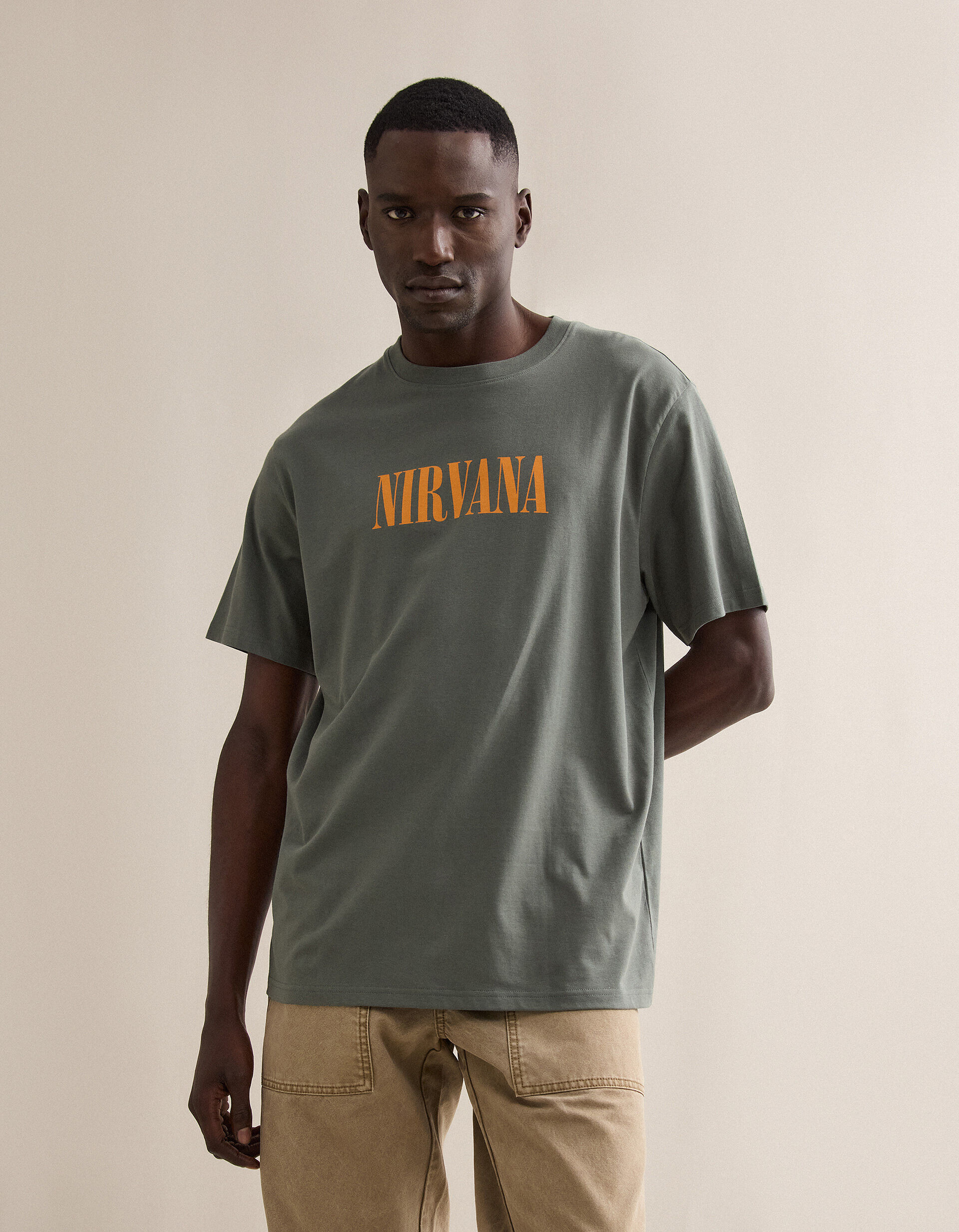 Comprar Online T-shirt Nirvana, Homem, Verde Escuro