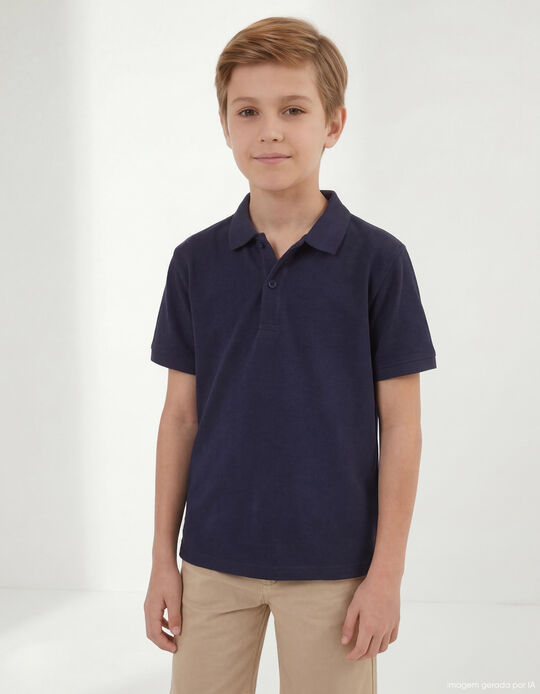 Comprar Online Polo Piquet, Menino, Azul Escuro