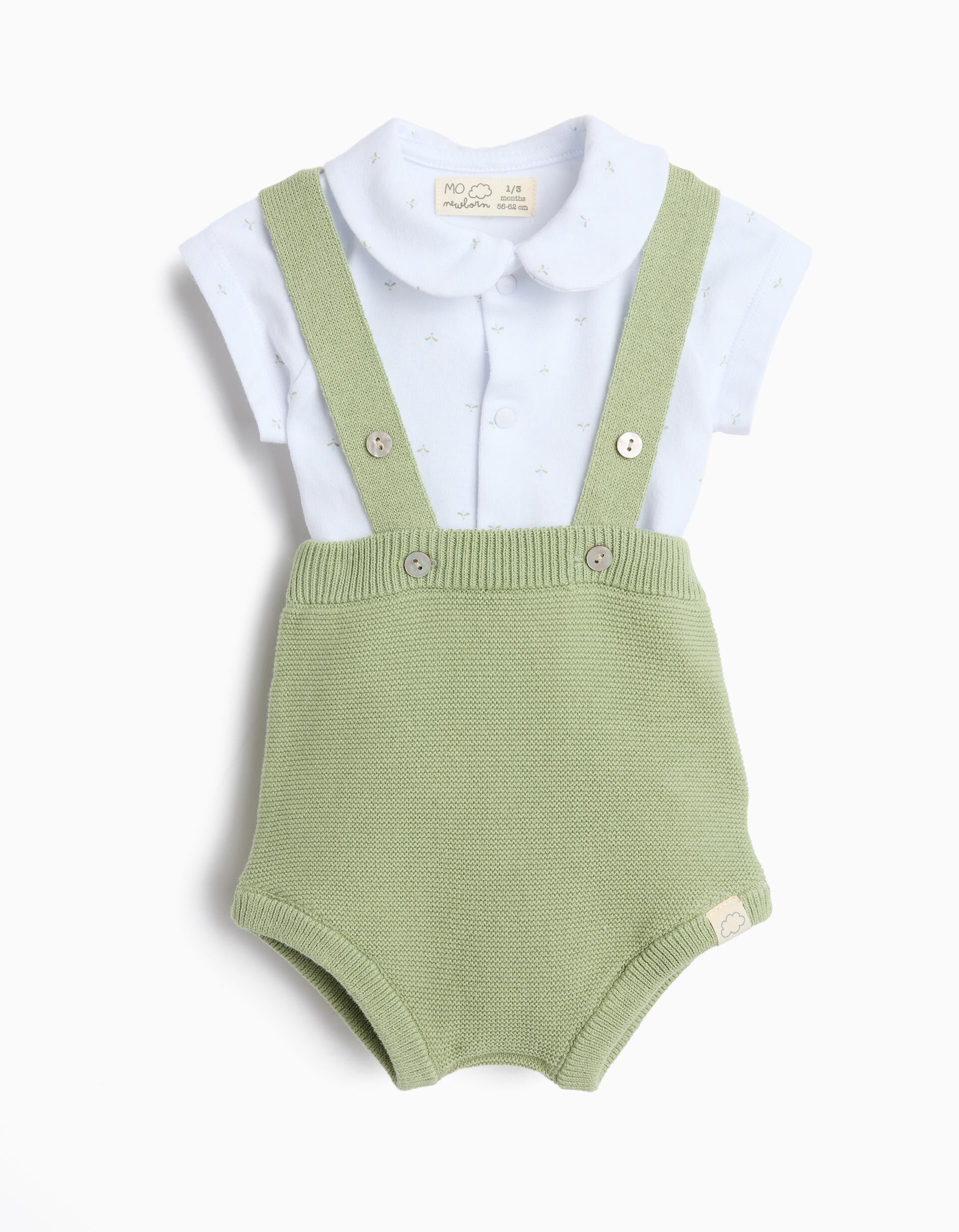 Comprar Online Conjunto Body e Macac&atilde;o, Rec&eacute;m-Nascido, Verde Claro