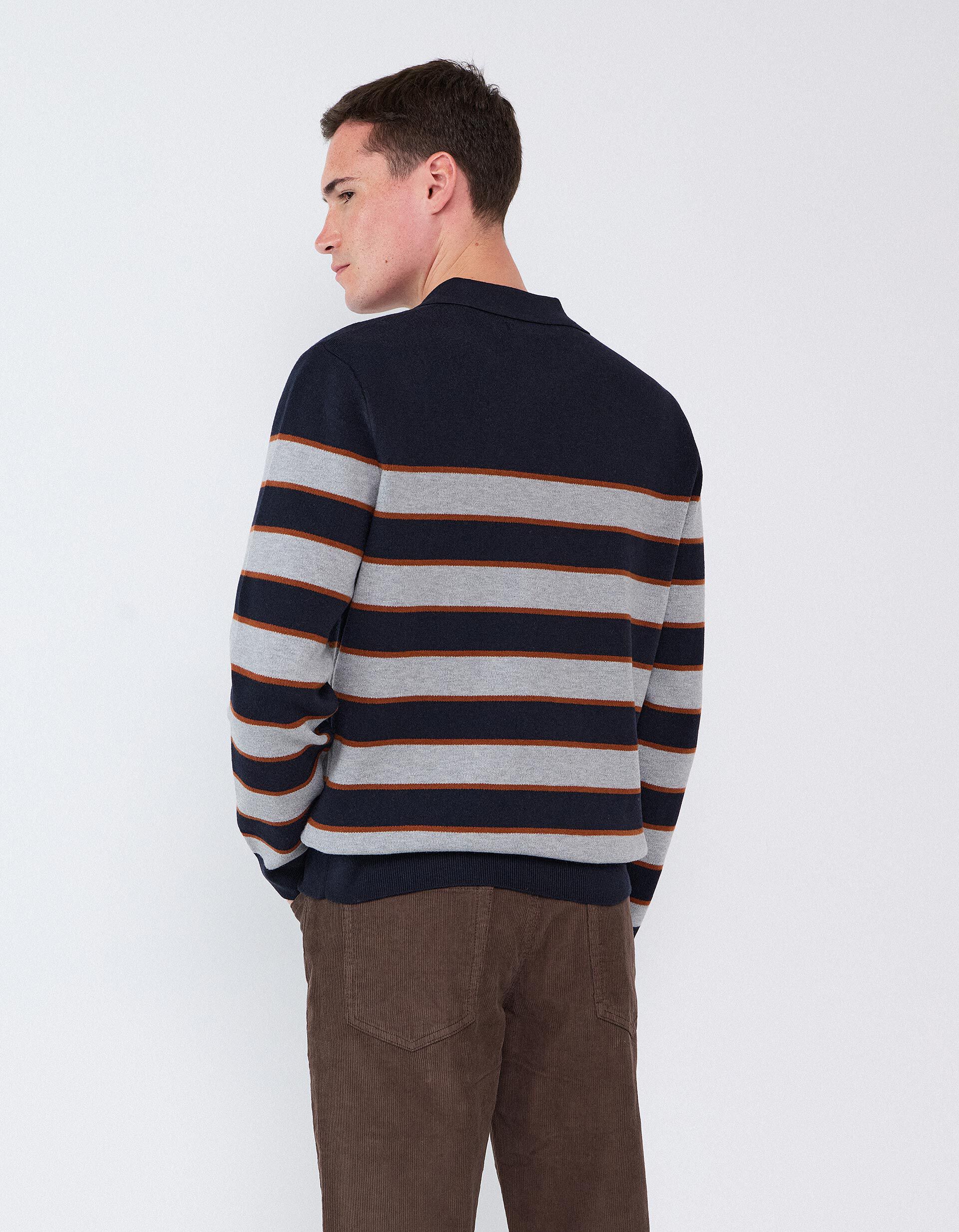 Comprar Online Camisola Com Gola Polo, Homem, Azul Escuro