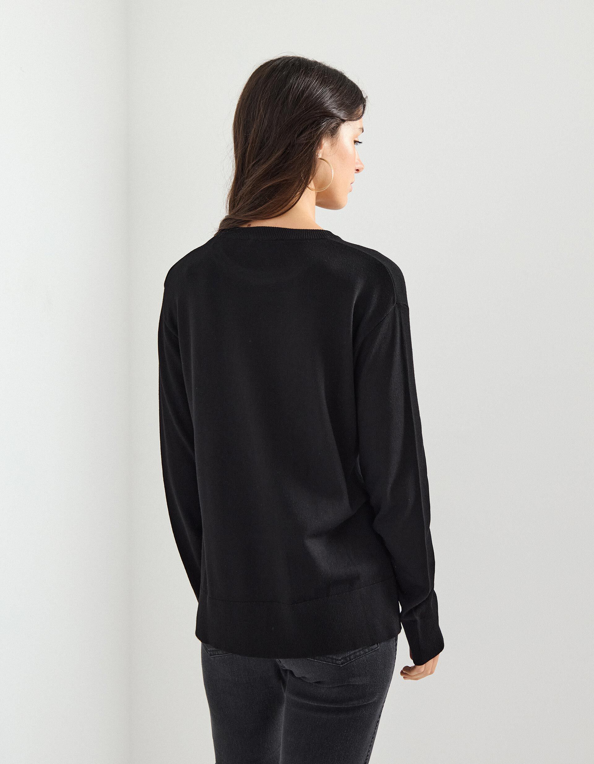 Comprar Online Camisola de Malha, Mulher, Preto 