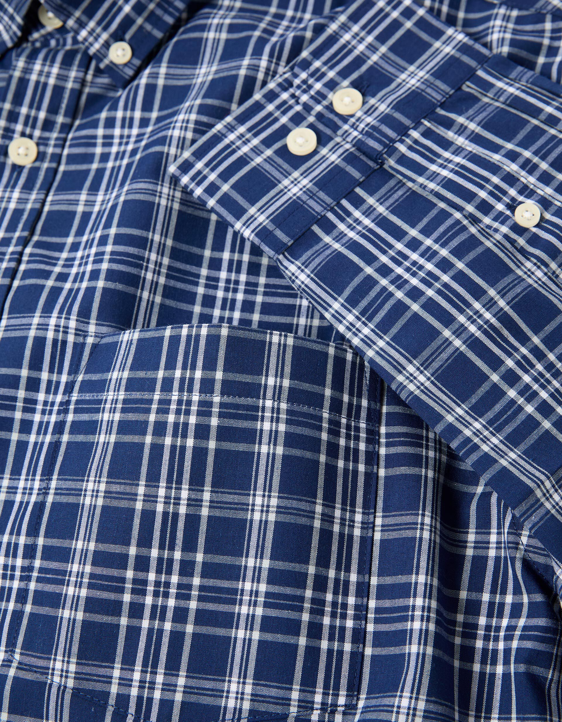 Comprar Online Camisa de Xadrez, Homem, Azul Escuro