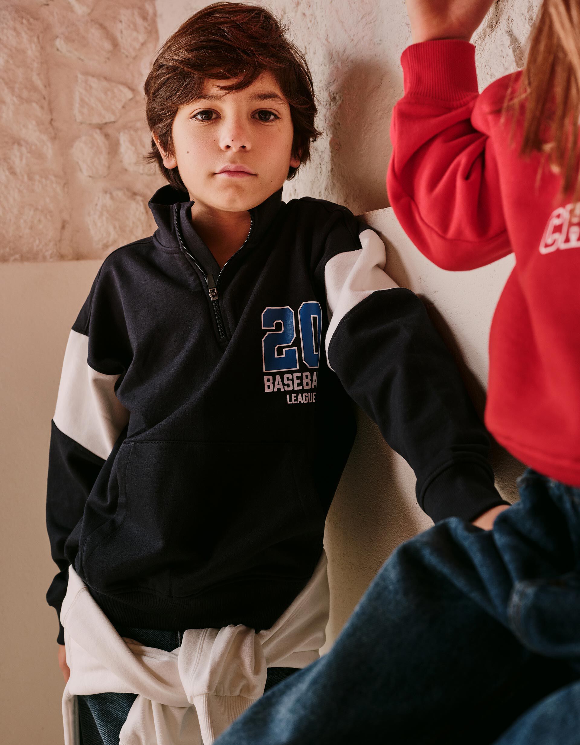 Comprar Online Sweatshirt com Fecho, Menino, Azul Escuro