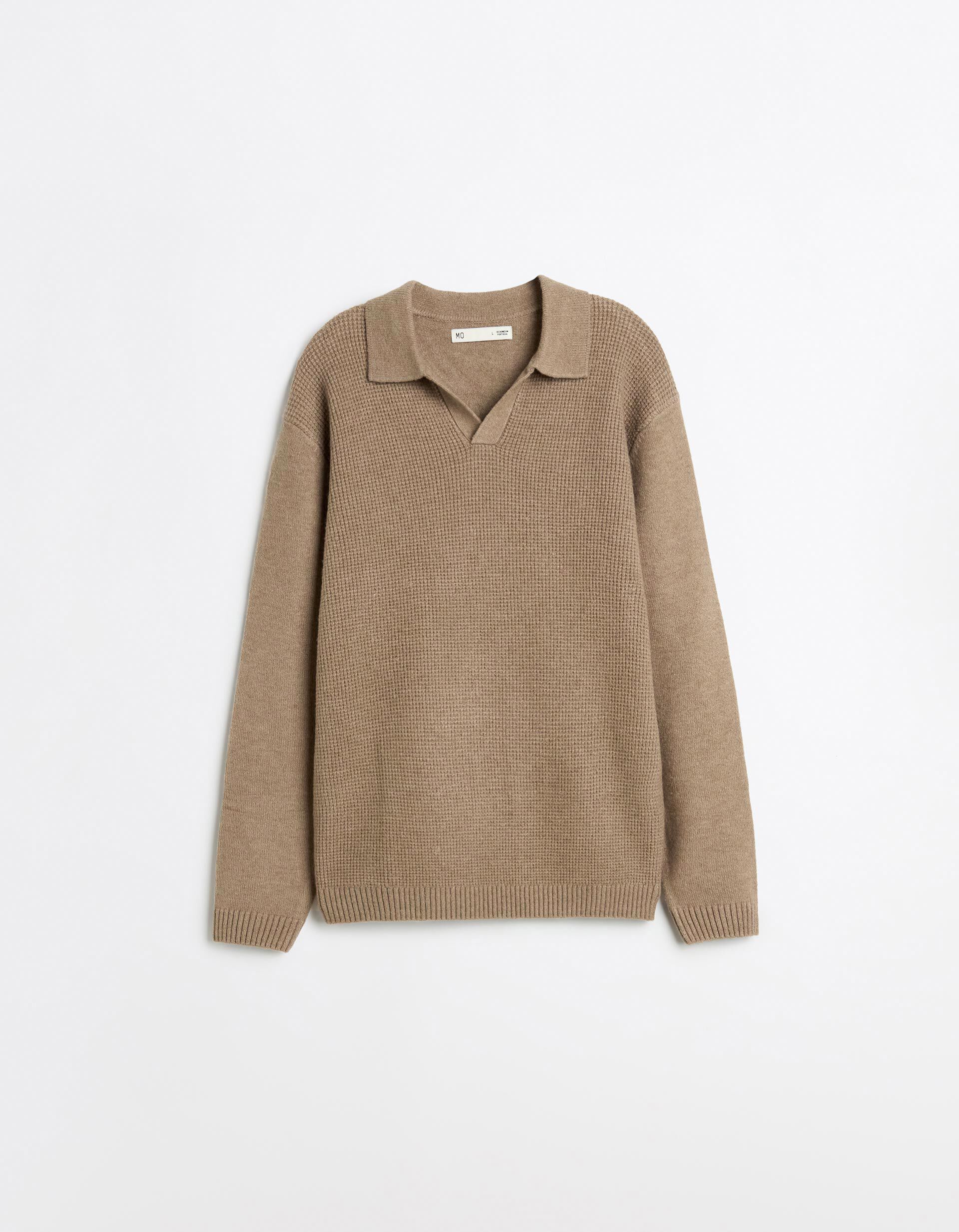 Comprar Online Polo de Malha, Homem, Castanho Claro