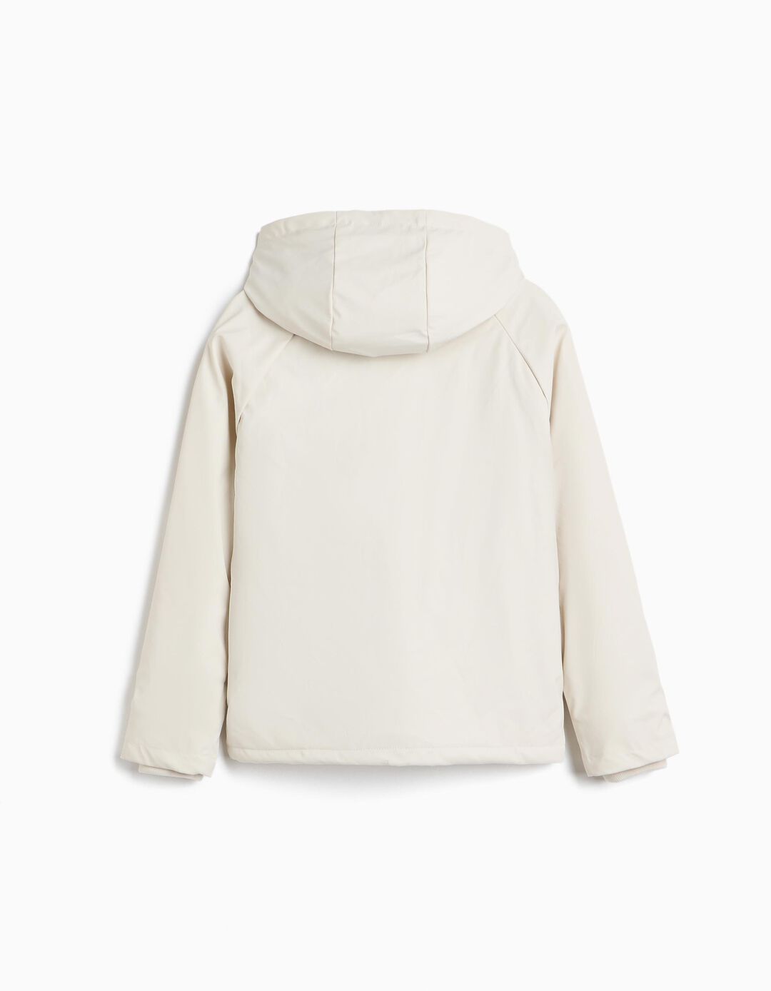 Parka Imperme&aacute;vel Com Capuz, Menina, Bege Claro