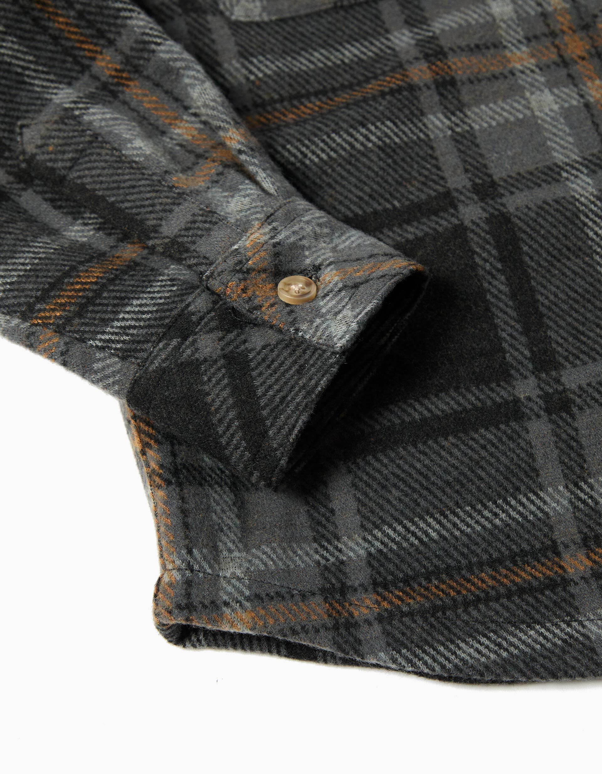 Comprar Online Sobrecamisa Xadrez, Menino, Cinzento Escuro 