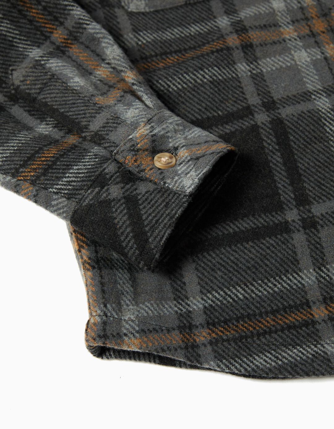 Sobrecamisa Xadrez, Menino, Cinzento Escuro 