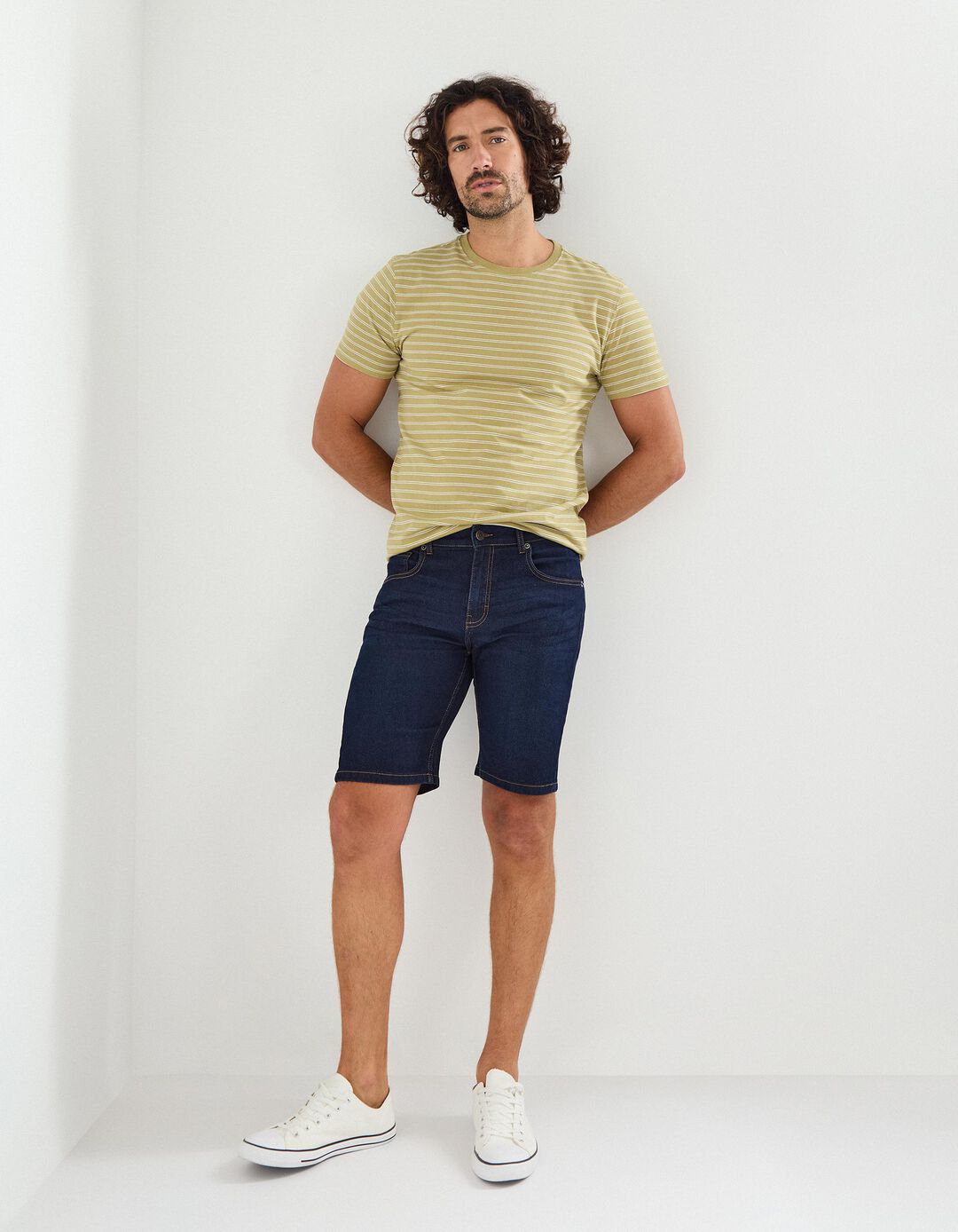 Calções 'Skinny', Homem, Azul Escuro 
