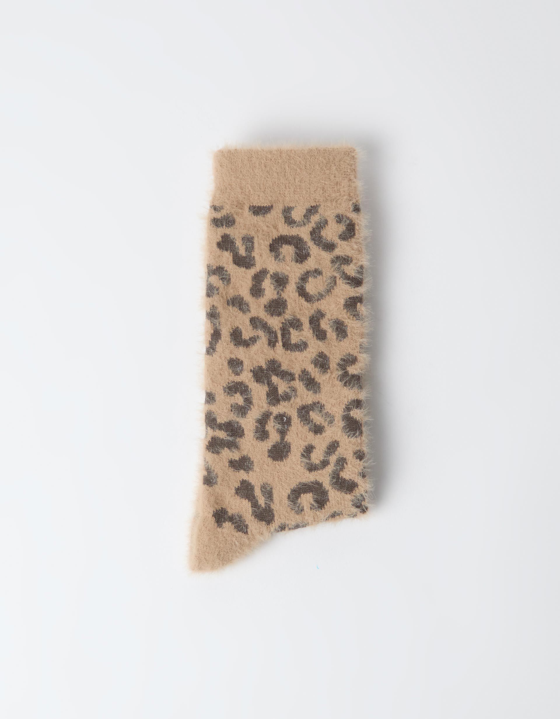 Comprar Online Meias Animal Print, Mulher, Bege