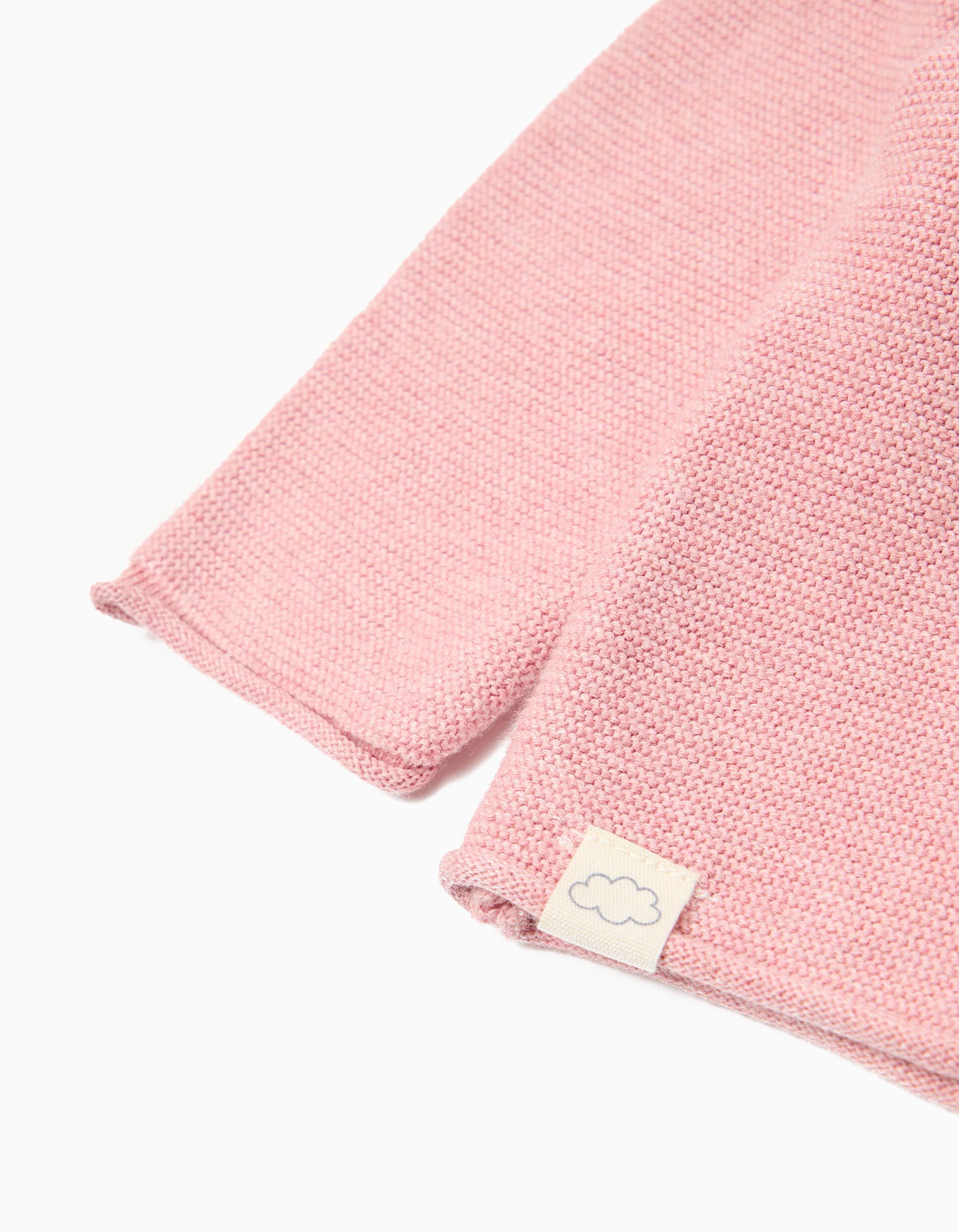 Comprar Online Casaco de Malha, Rec&eacute;m-Nascido, Rosa Claro